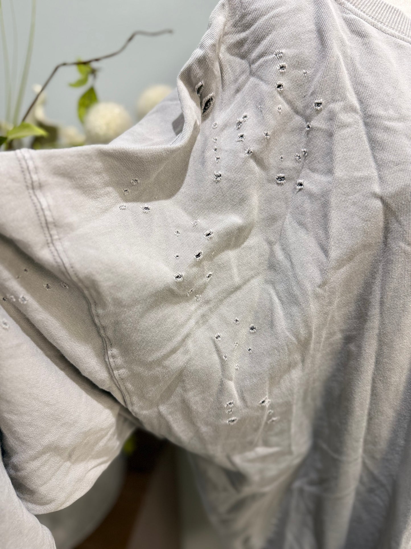 Womens Easel Burnout Sweatshirt Size Large