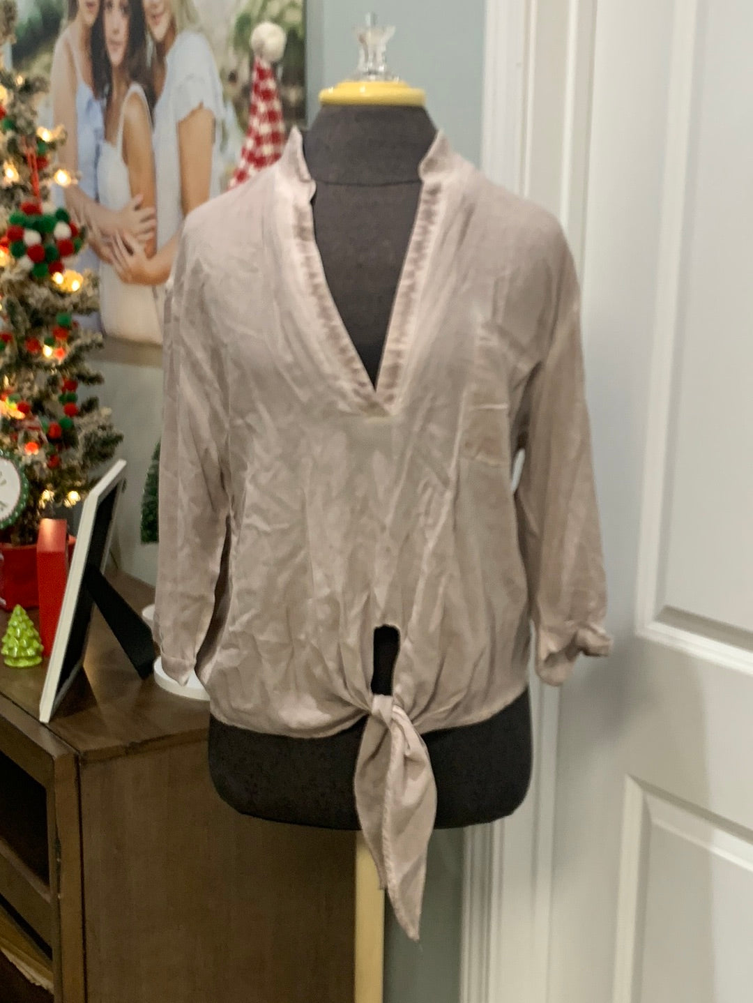 Womens Mustard Seed Satin Blouse Size Small