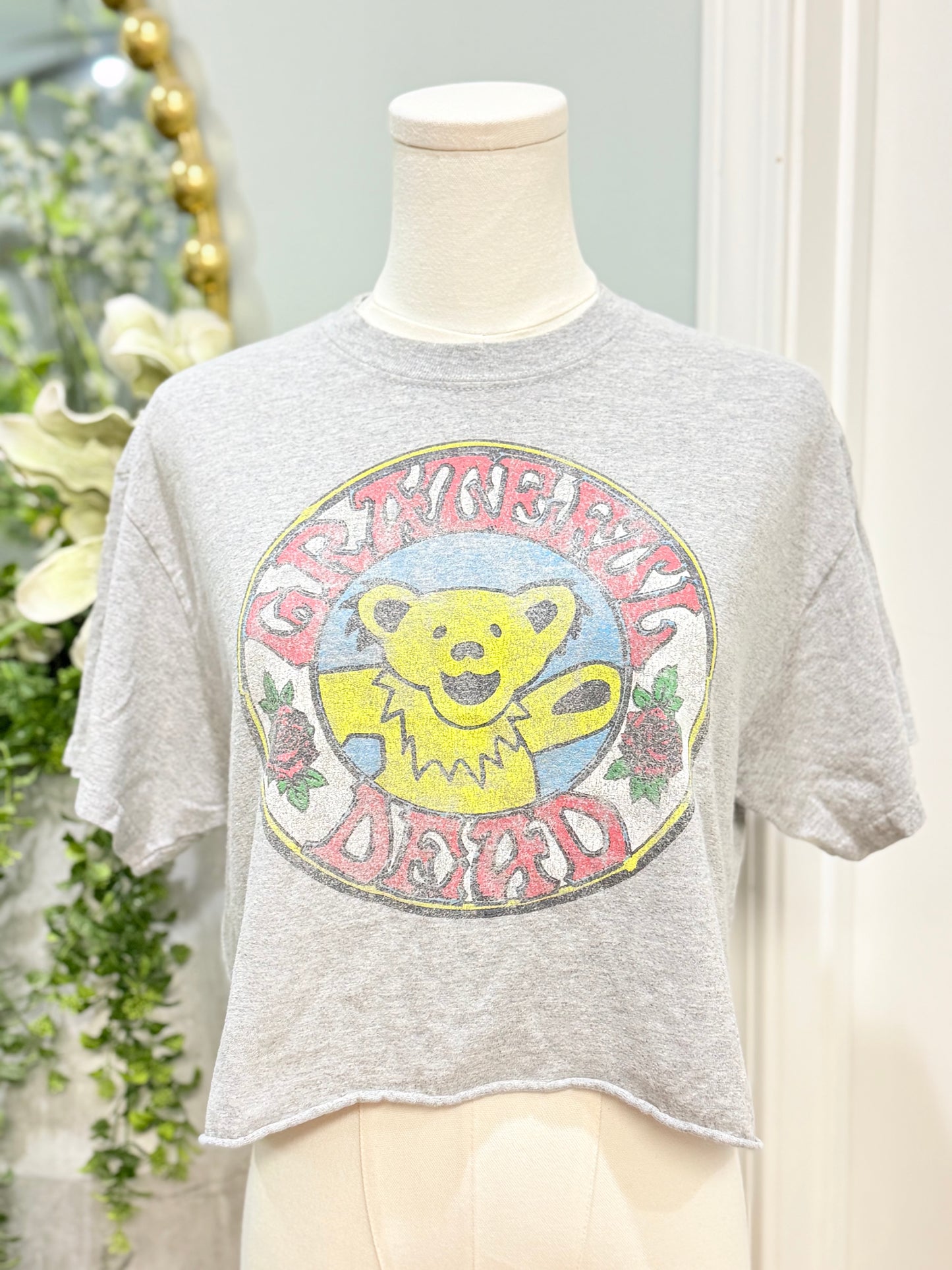 Womens Grateful Dead Cropped Tshirt Small EUC