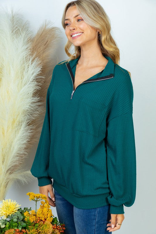 Long Sleeve Solid Knit Top