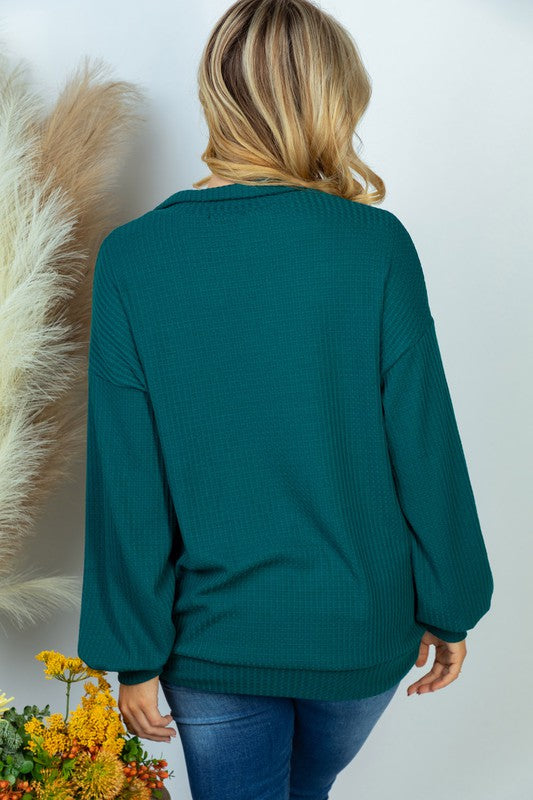 Long Sleeve Solid Knit Top