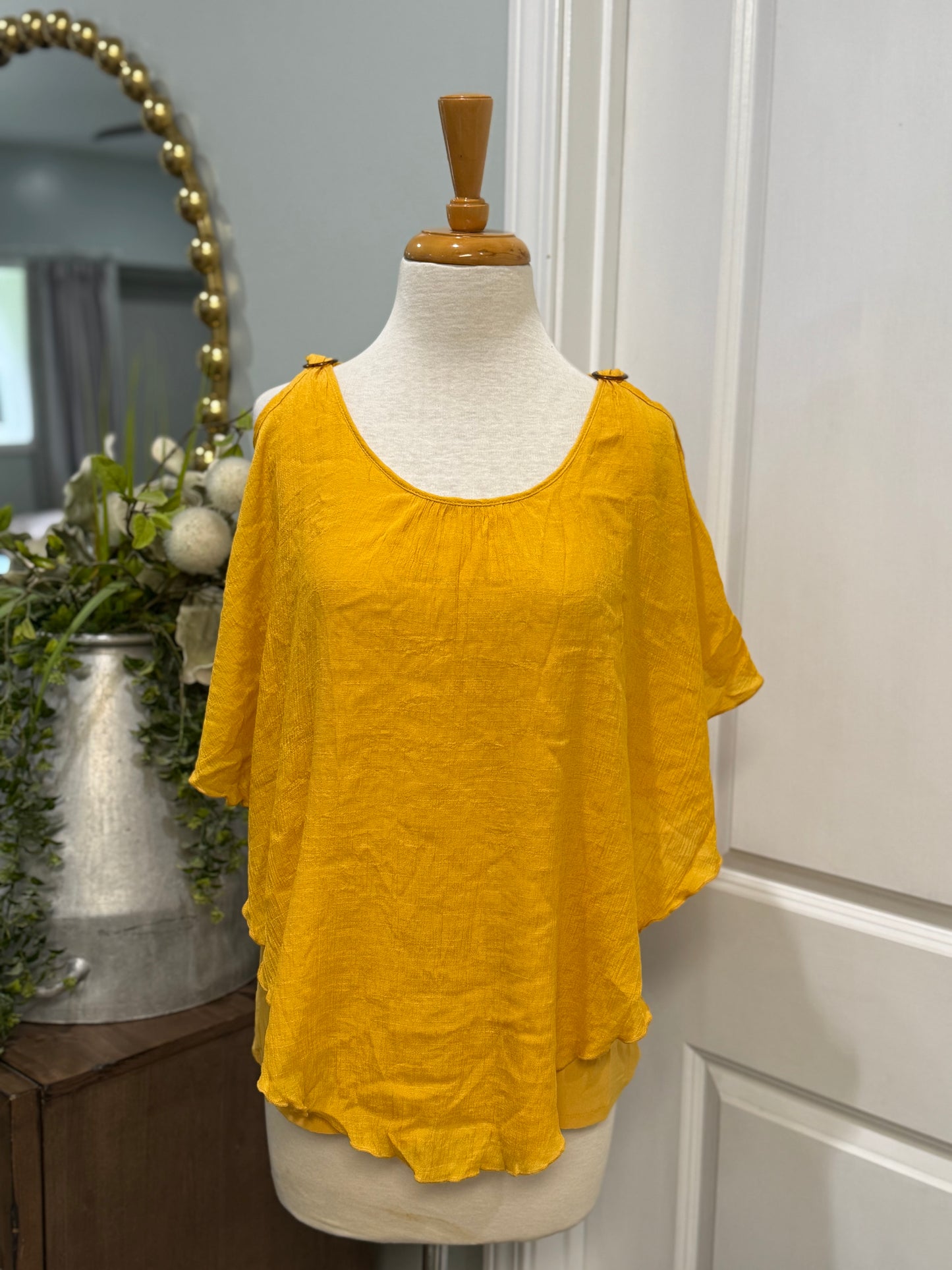 Womens Naif Cold Shoulder Blouse Size XL