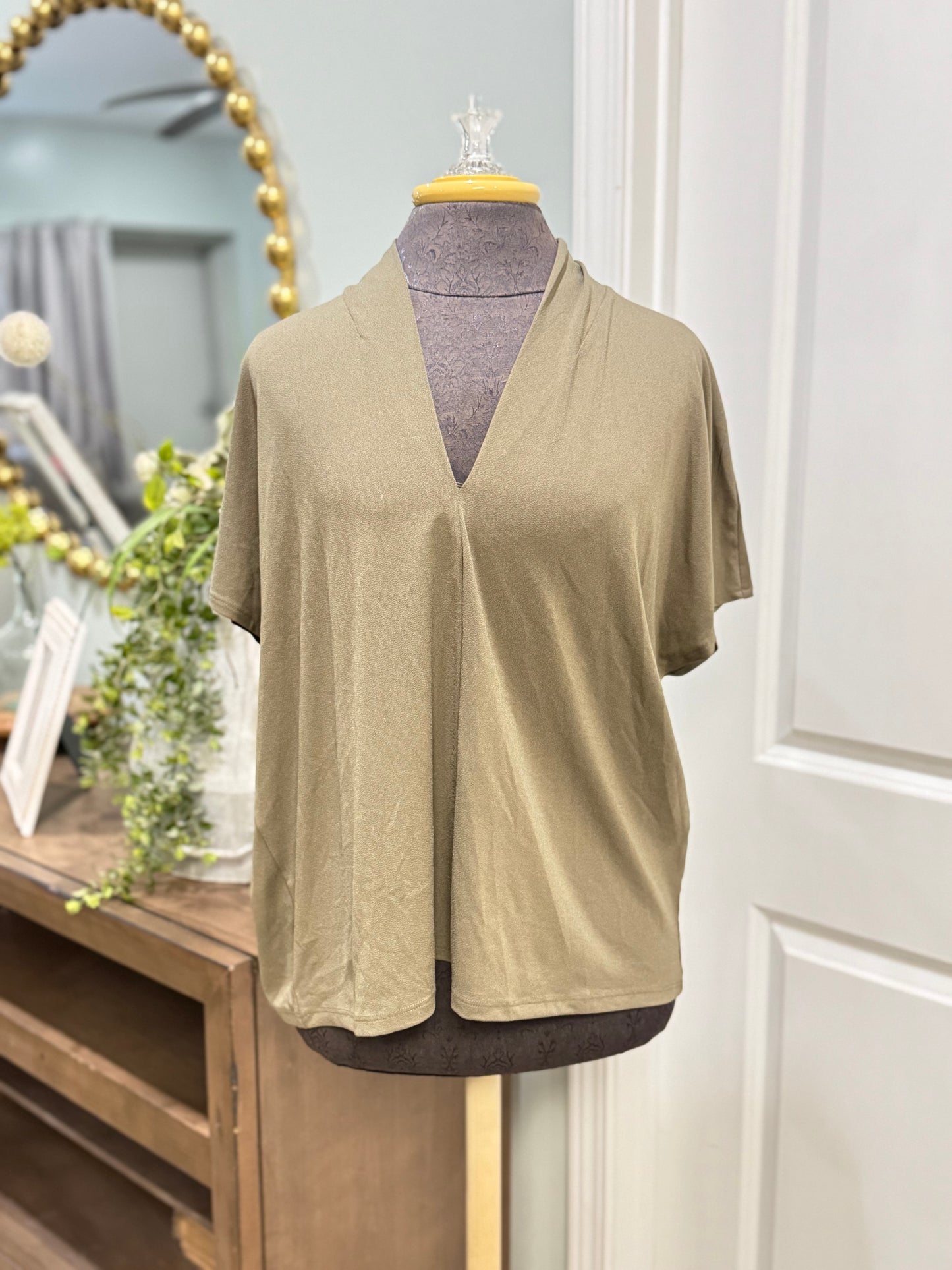 Womens H&M Green Blouse XL EUC