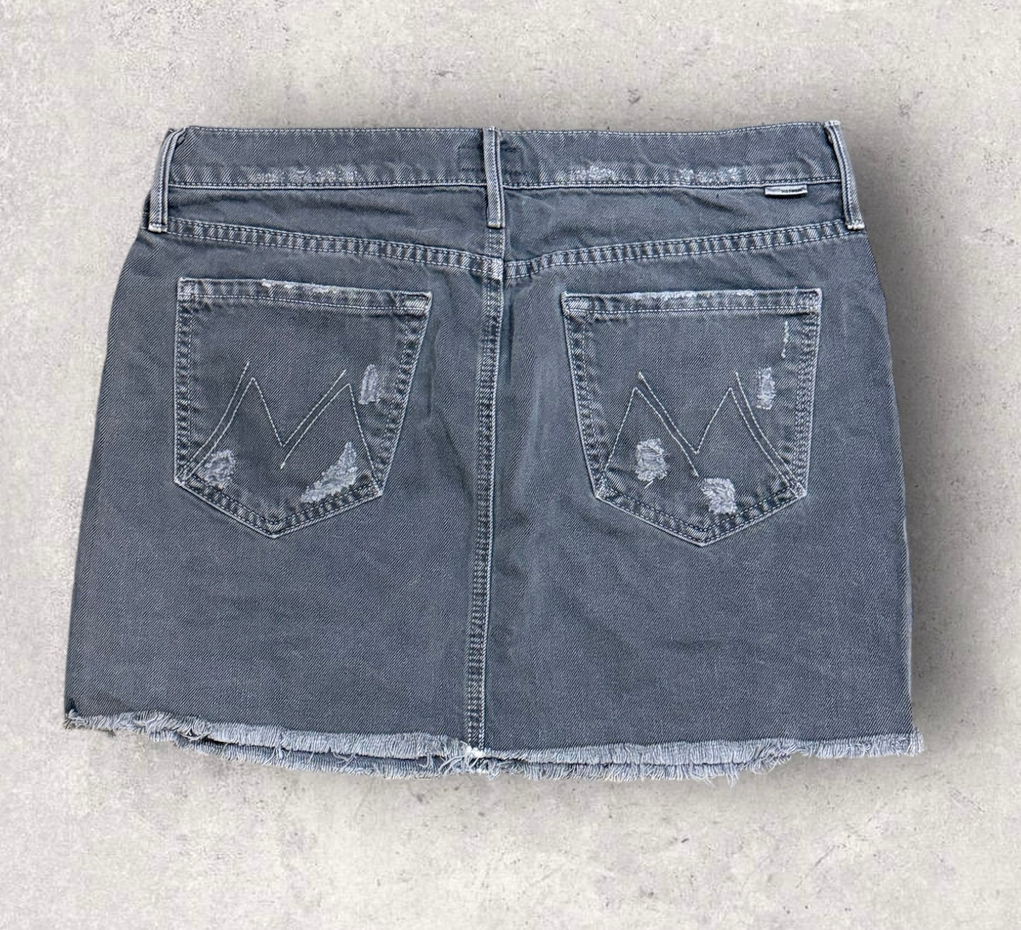 Womens Mother Grey Denim Skirt Size 28