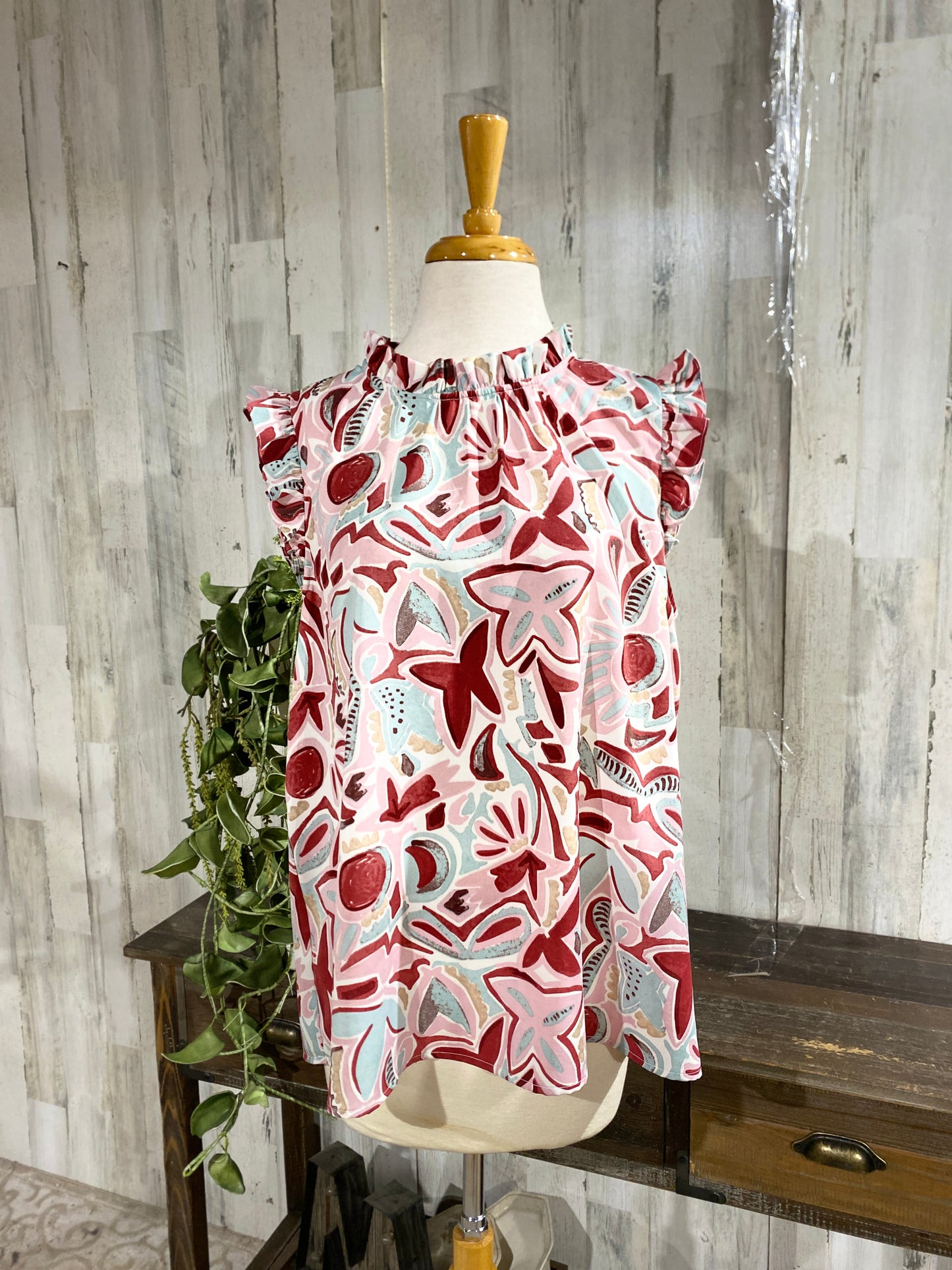 Womens Floral Top Sz Medium