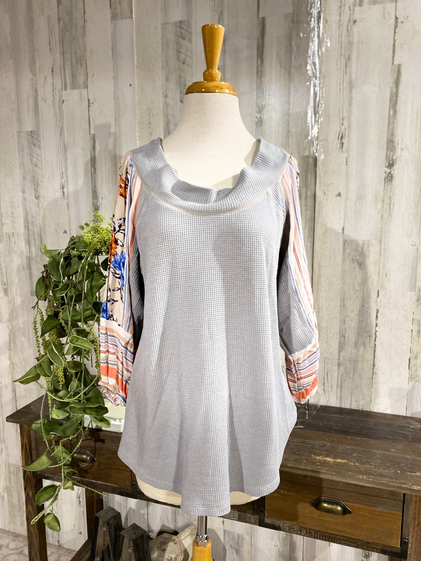 Womens Ally Oops Waffle Knit Top Sz Small