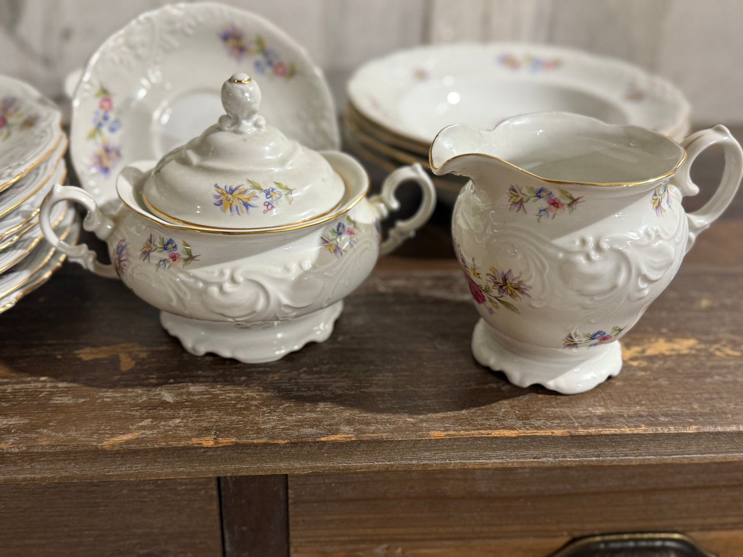22pc Walbrzych Rose Crest Fine China