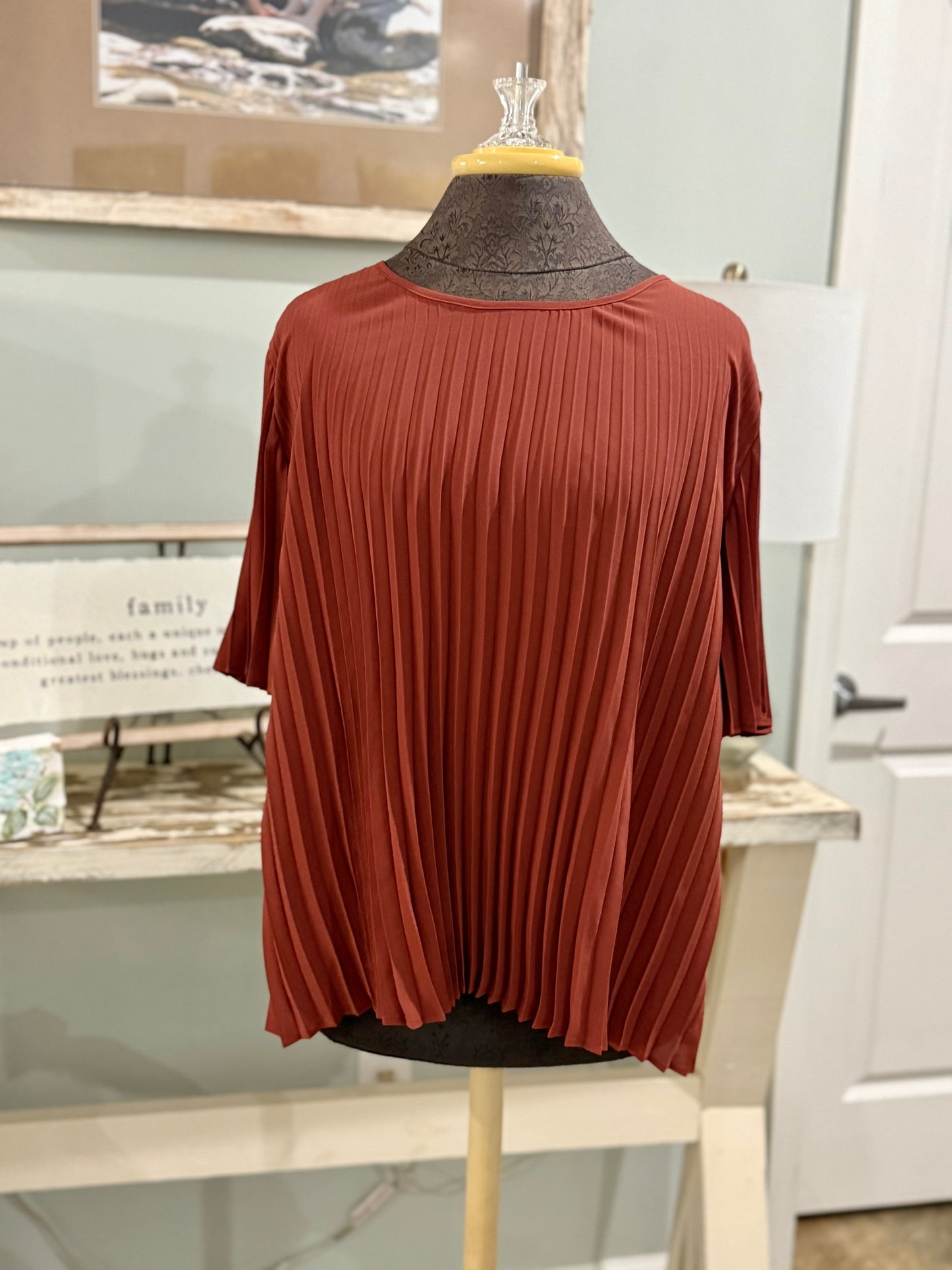 Womens Express Pleated Blouse Large NWT