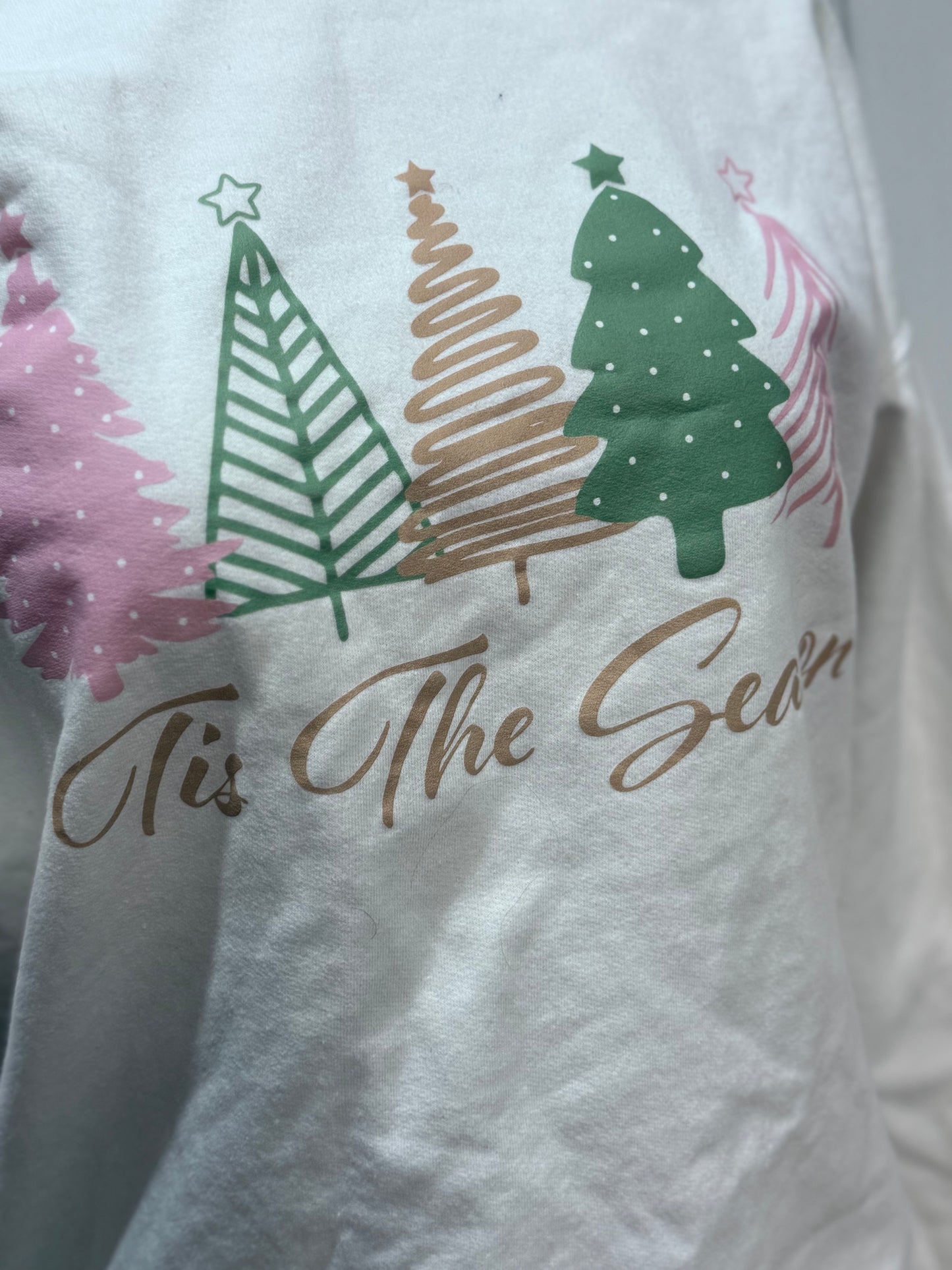Womens Tis the Season Christmas Sweatshirt Size Small