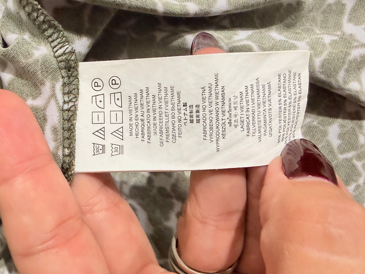 Womens Michael Kors Green Floral Dress 2X EUC