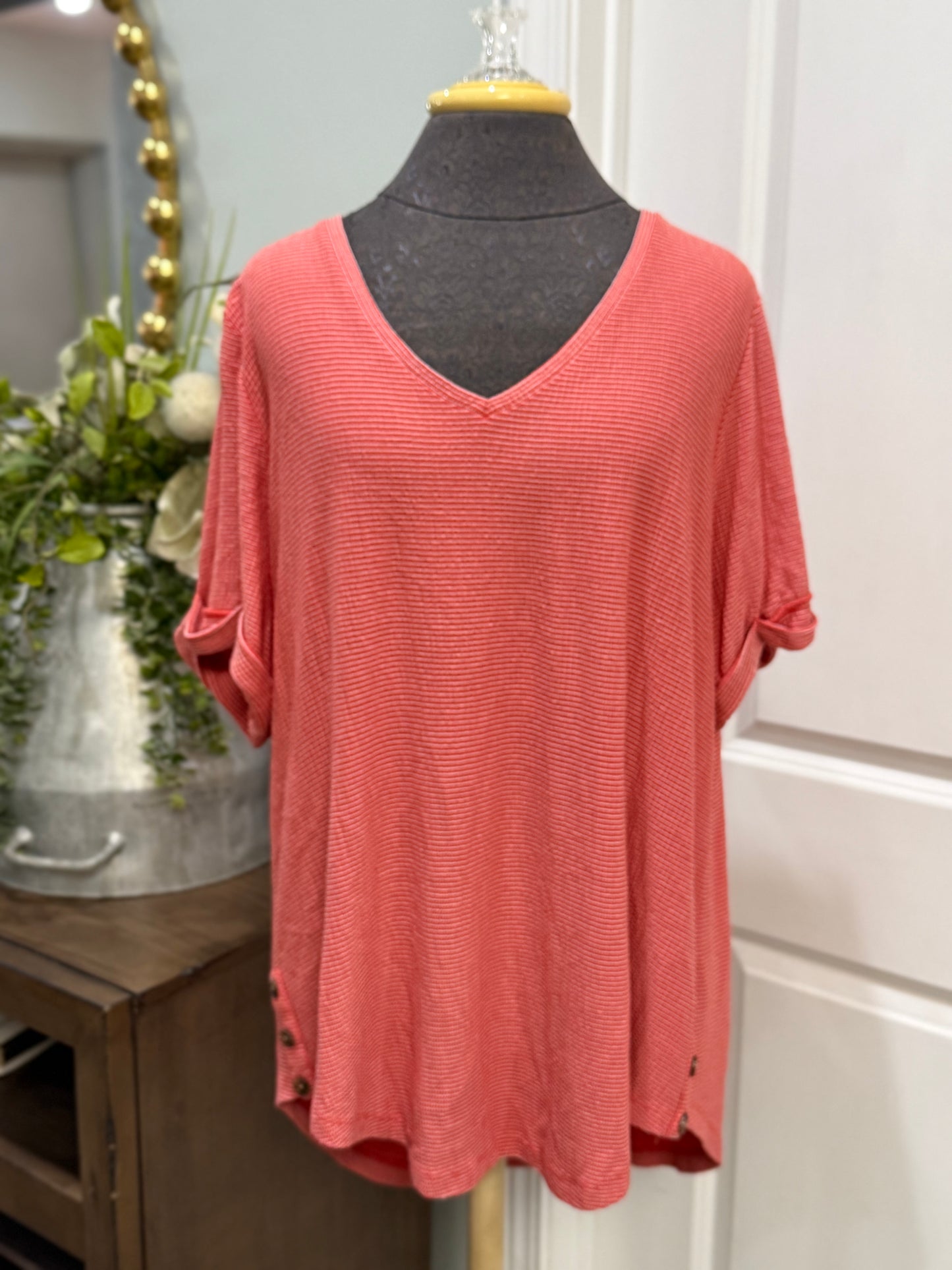 Womens Lee Ribbed Blouse 1X