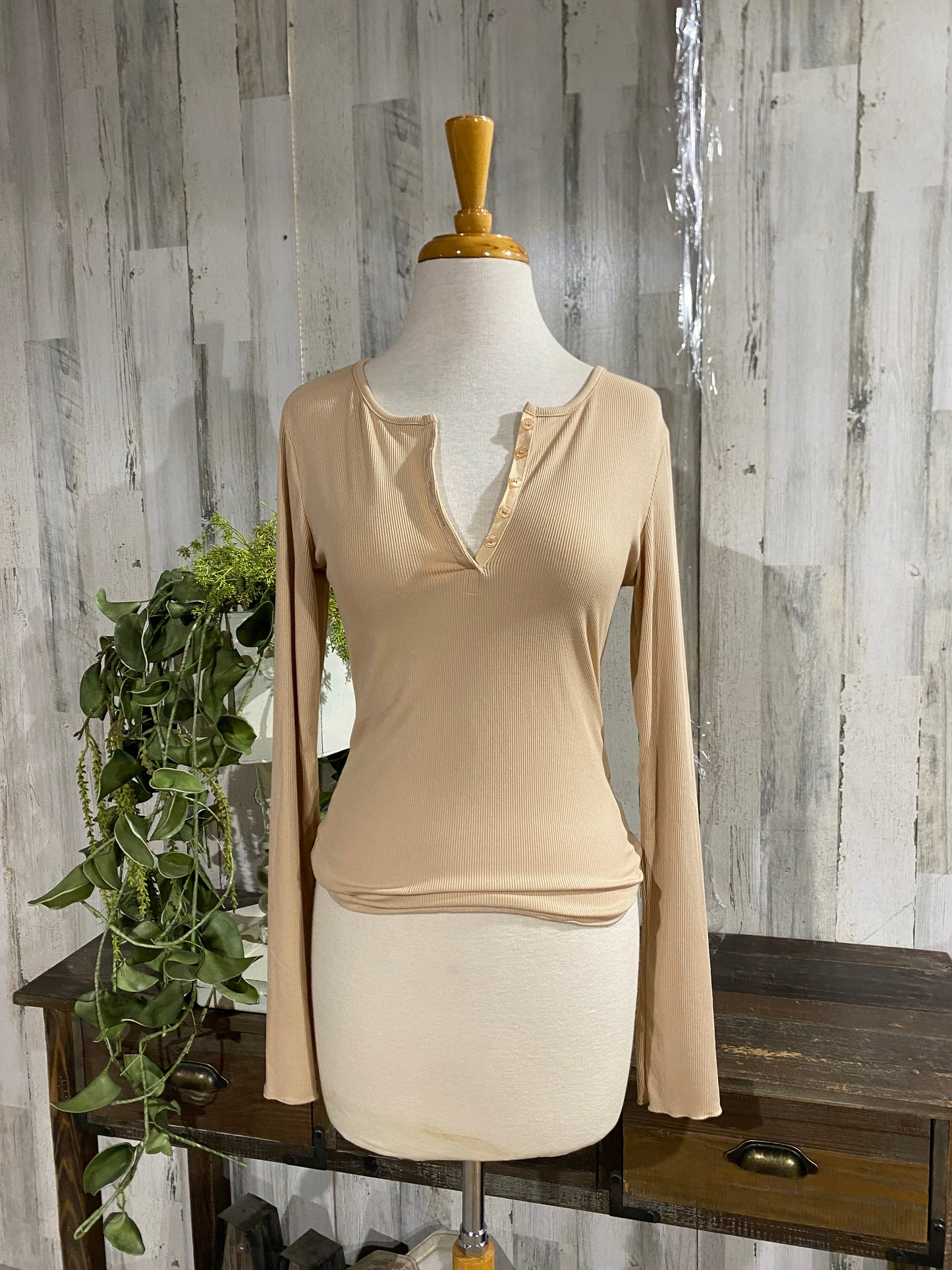 Womens Ribbed Button Top Blouse Various Colors Sz Large
