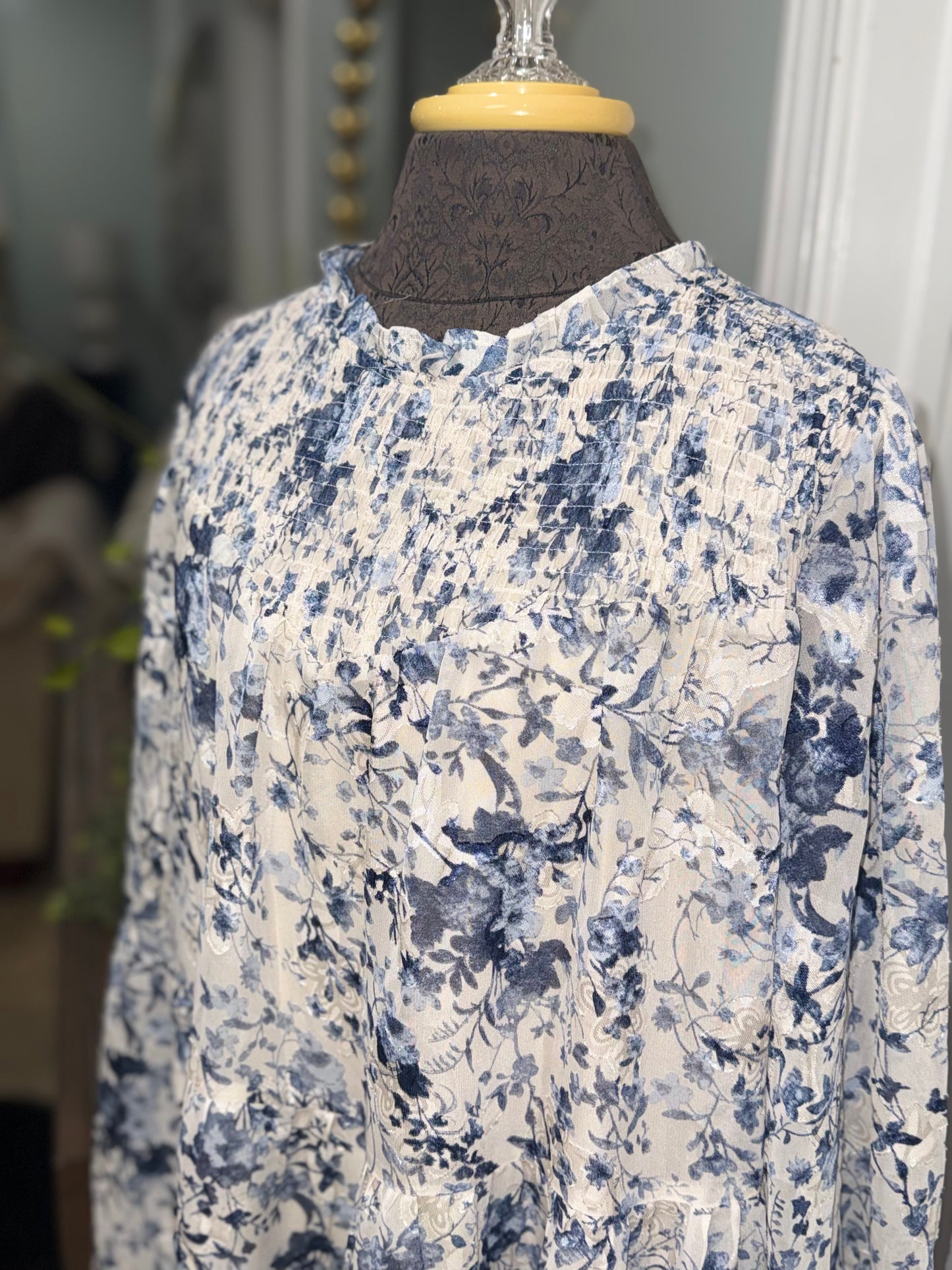 Womens Polygram Floral Dress 1XL NWT