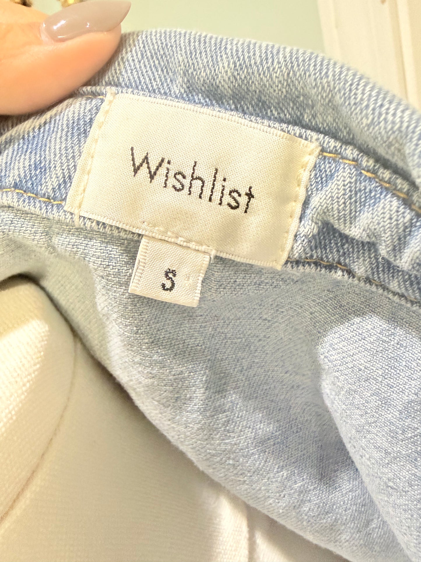 Womens Wishlist Denim Blouse Small EUC