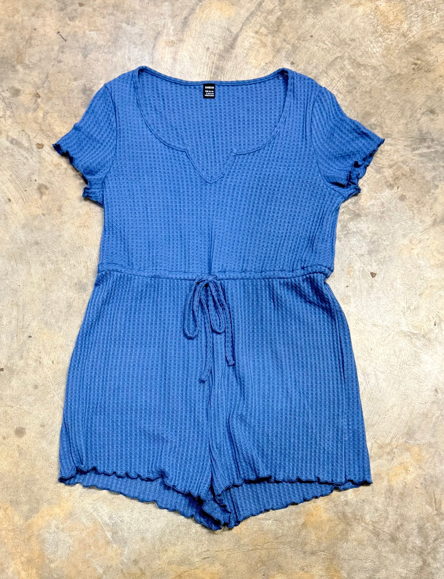 Womens Knit Shorts Romper Large EUC