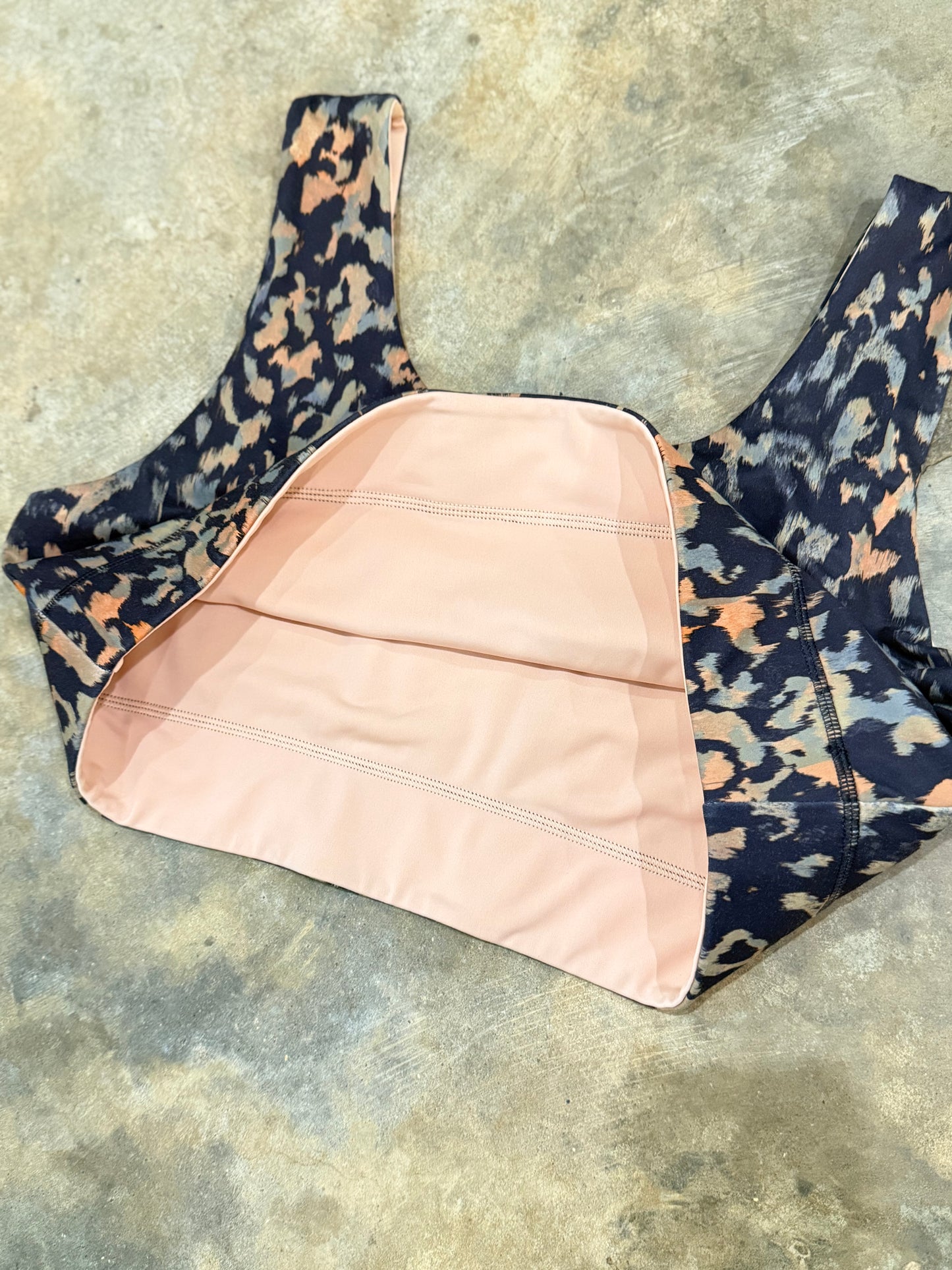 Womens Leopard/Pink Reversible Sports Bra 2X/3X