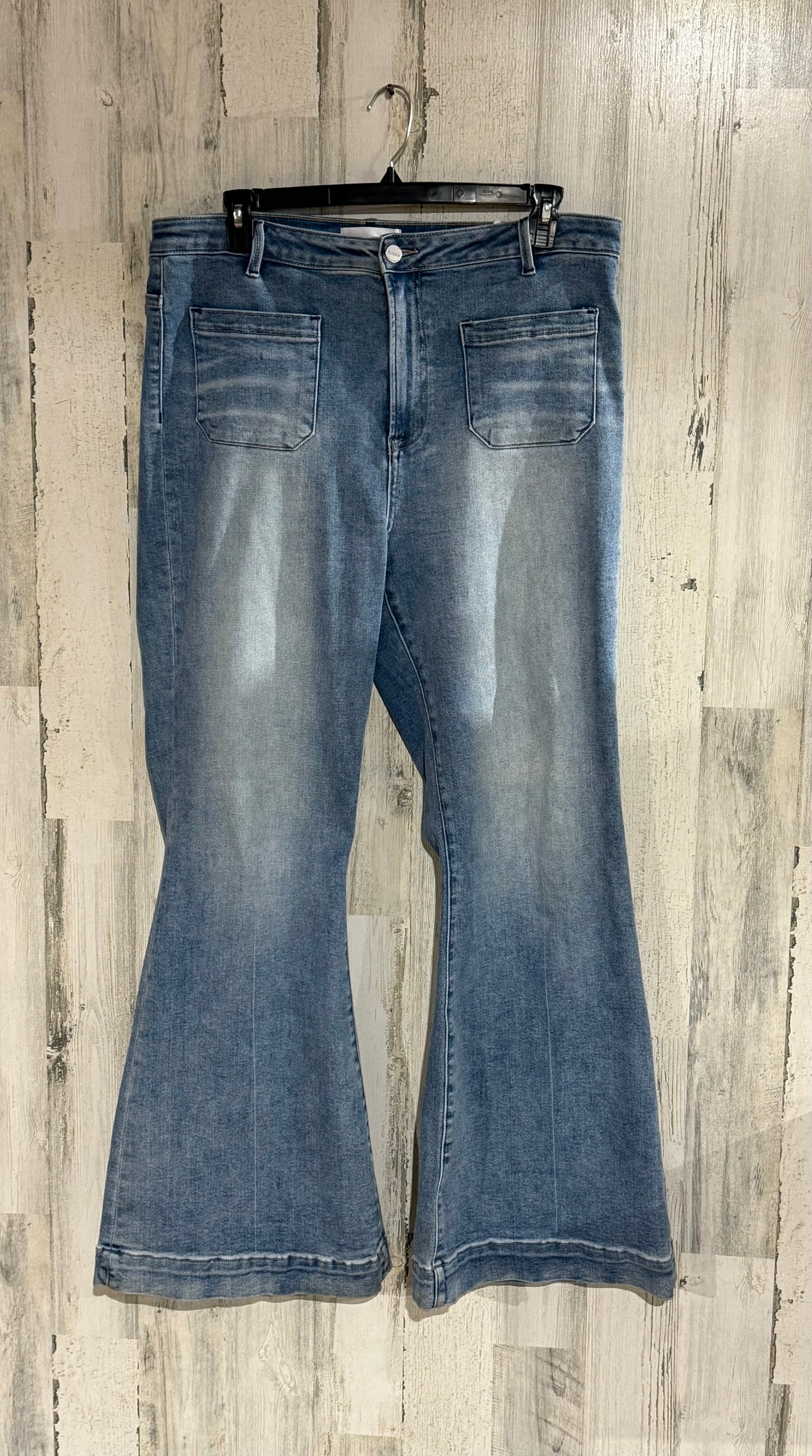 Womens Wide Leg Risen Jeans Size 2XL