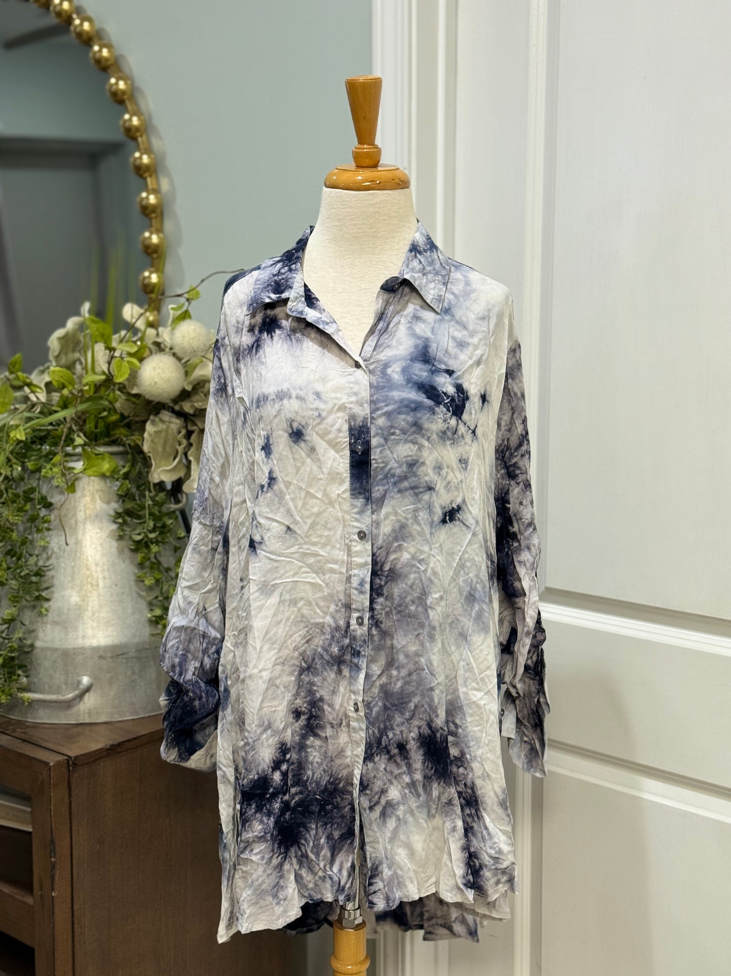 Womens Umgee Tie Dye Blouse Size 1XL