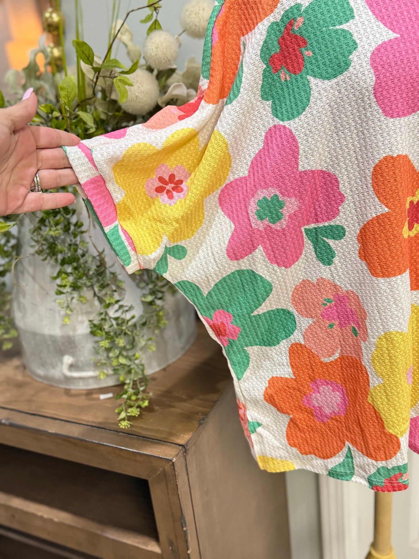 Womens Hopely Floral Blouse 1X & 3X NWT