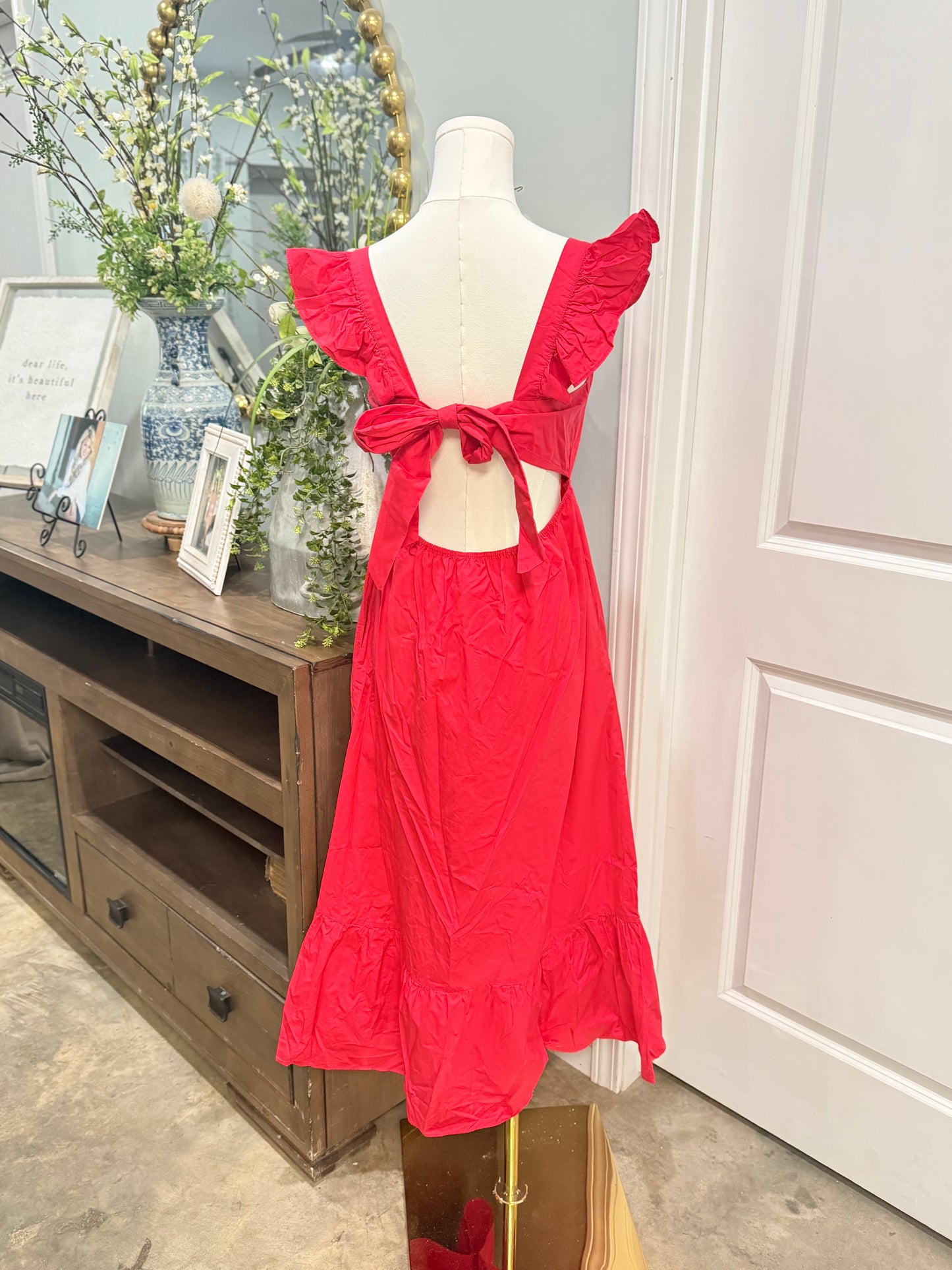 Womens Buddy Love Red Dress Medium EUC