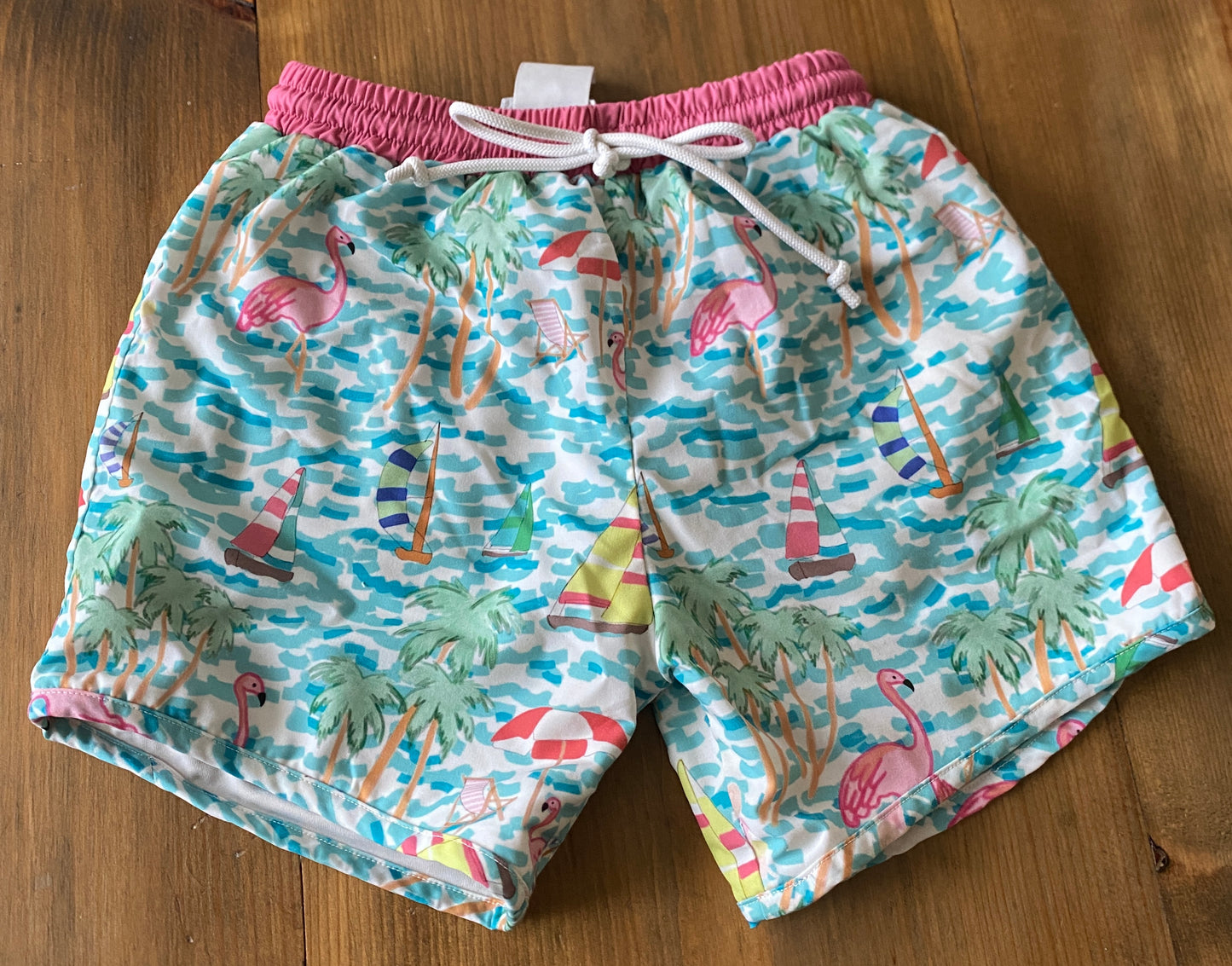 Boys Little Lamb & Co Swim Trunks Sz 8