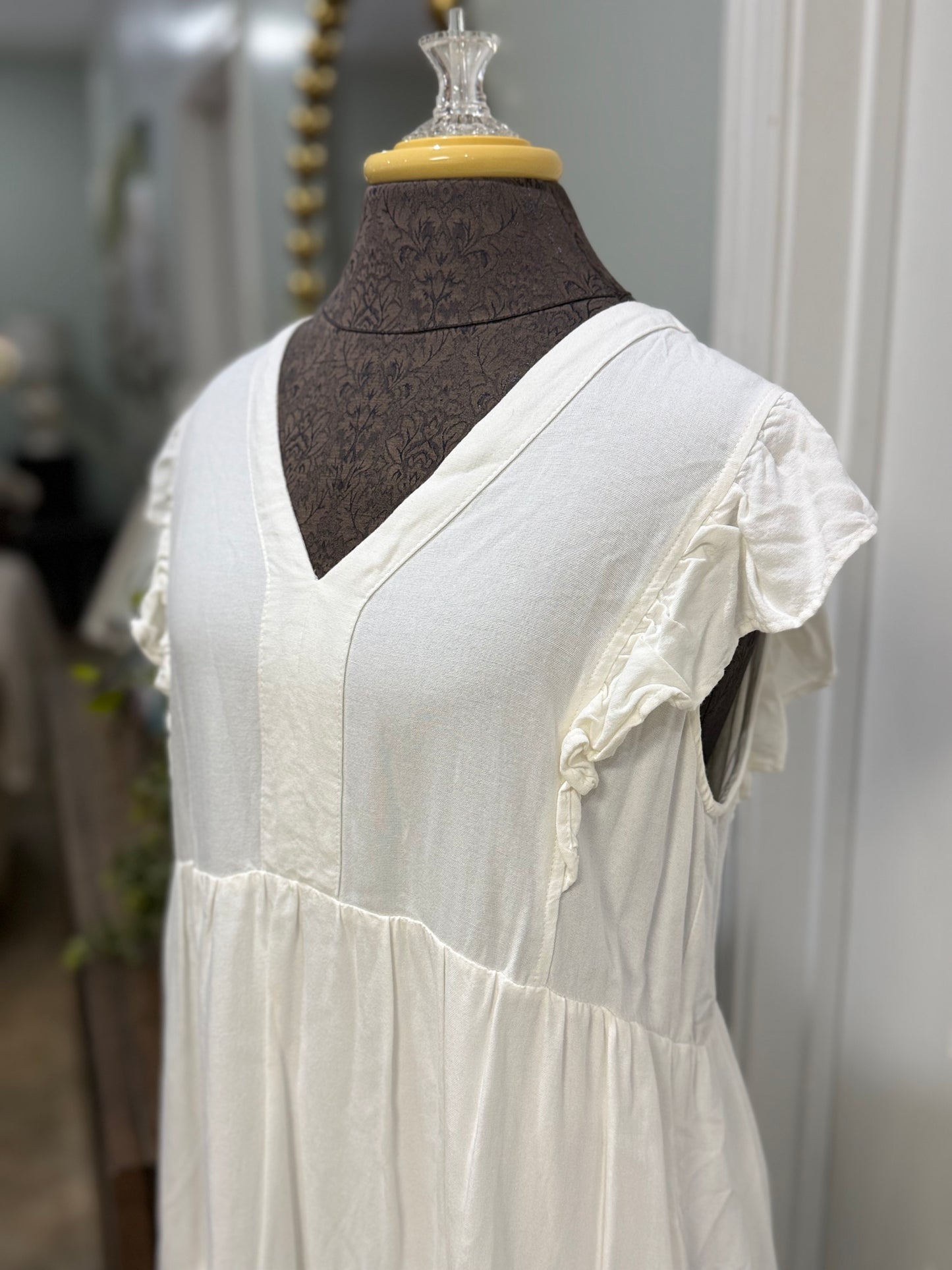 Womens White Entro Maxi Dress Large