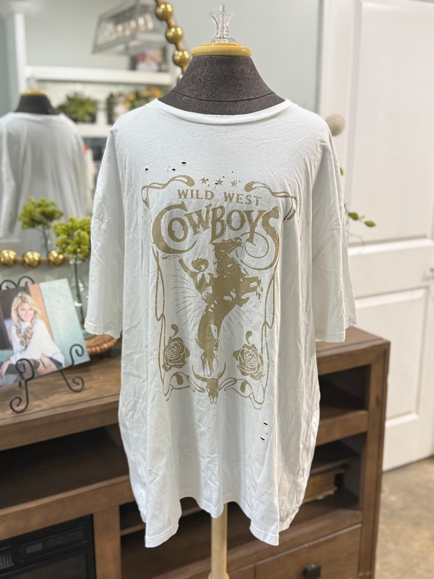 Womens Cowboy Zutter Tee M/L