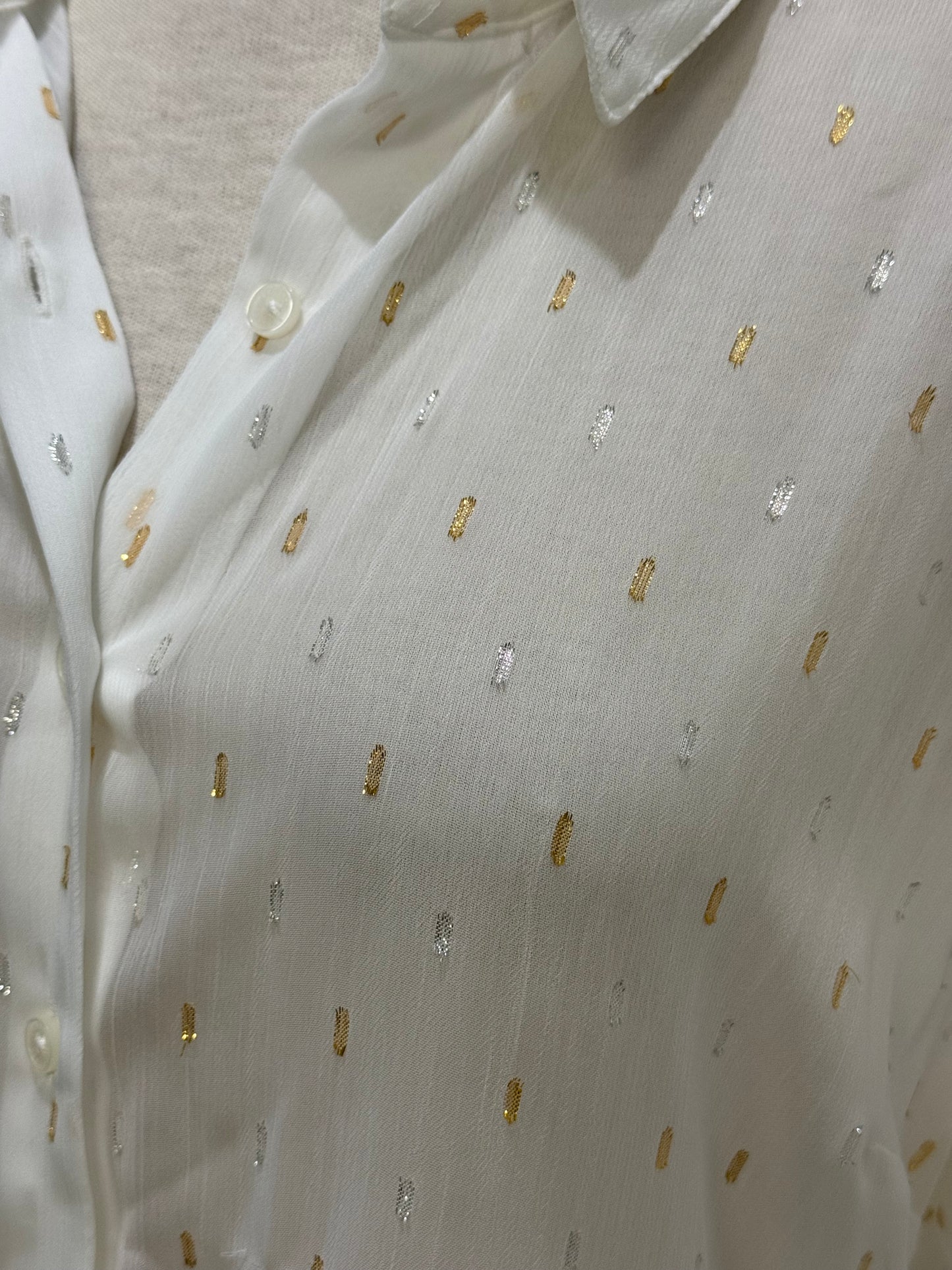 Womens Express Sheer Button Down Size Large NWT $59