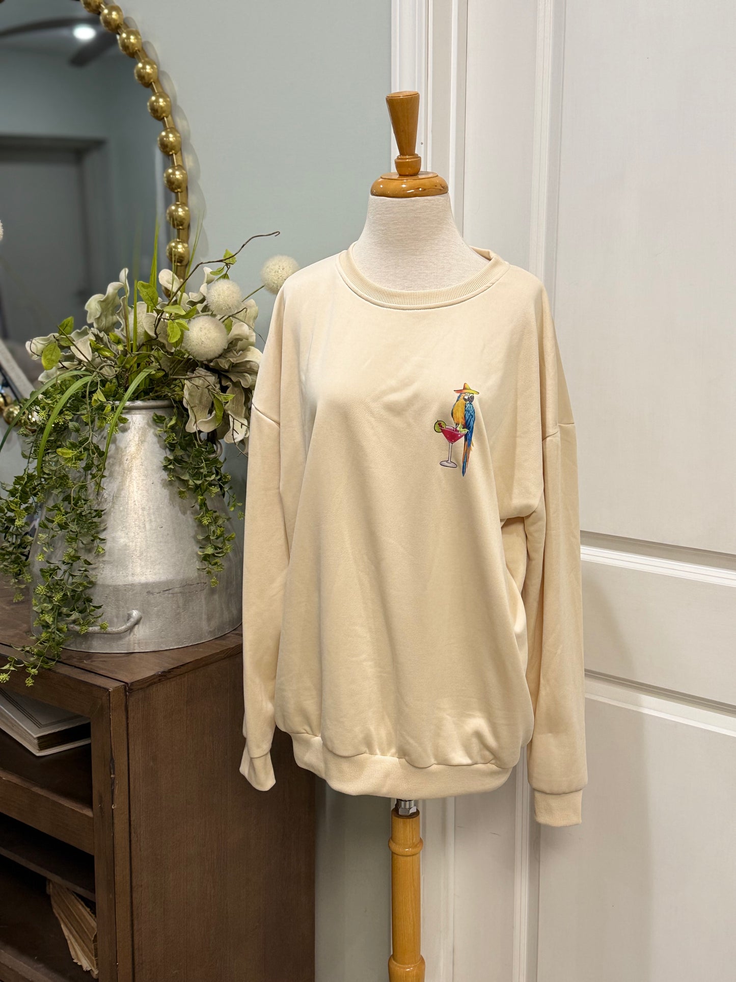 Womens Drinking Sweatshirt Size Large