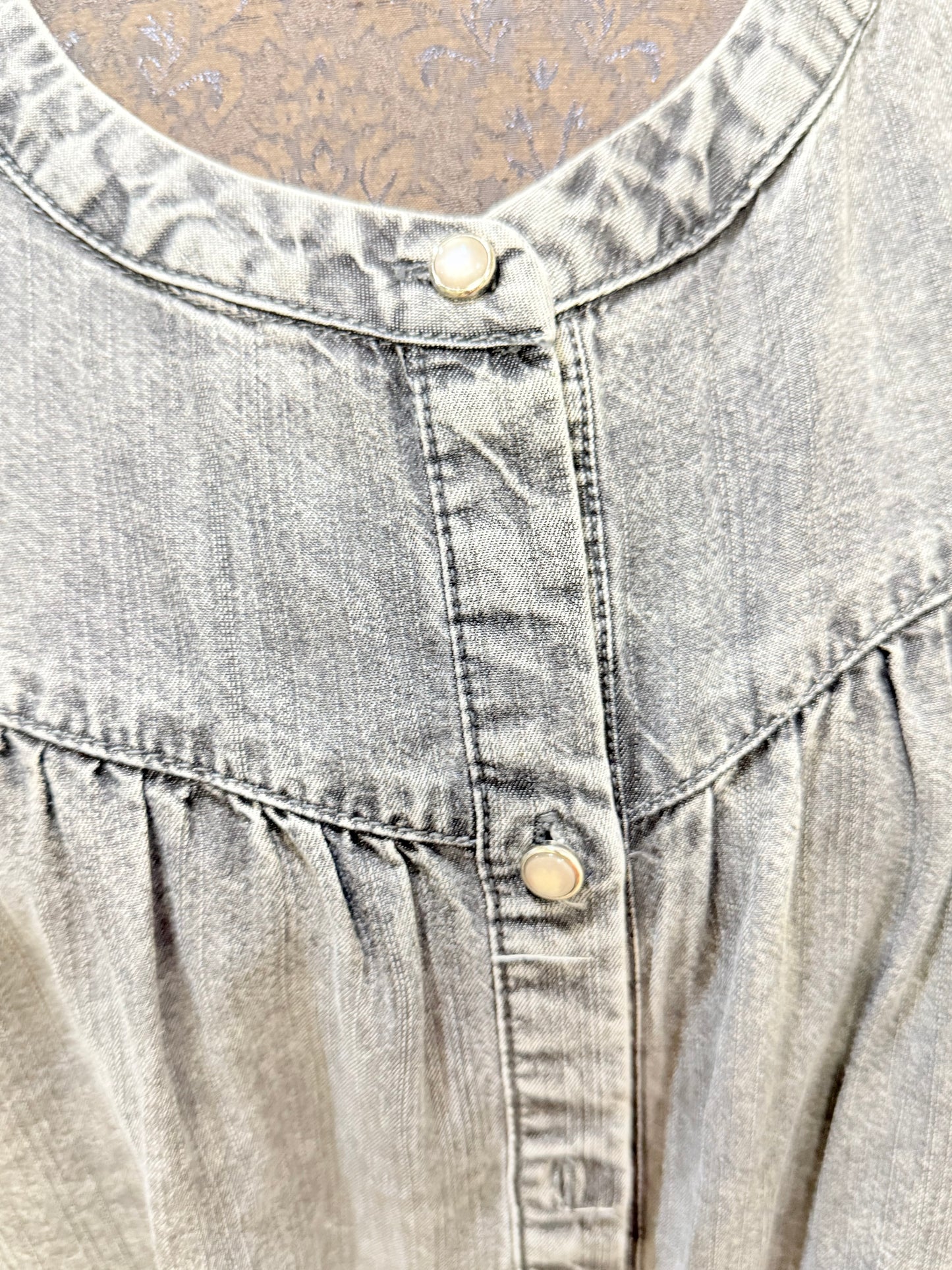 Womens Jane & Delancey Denim Blouse XL EUC