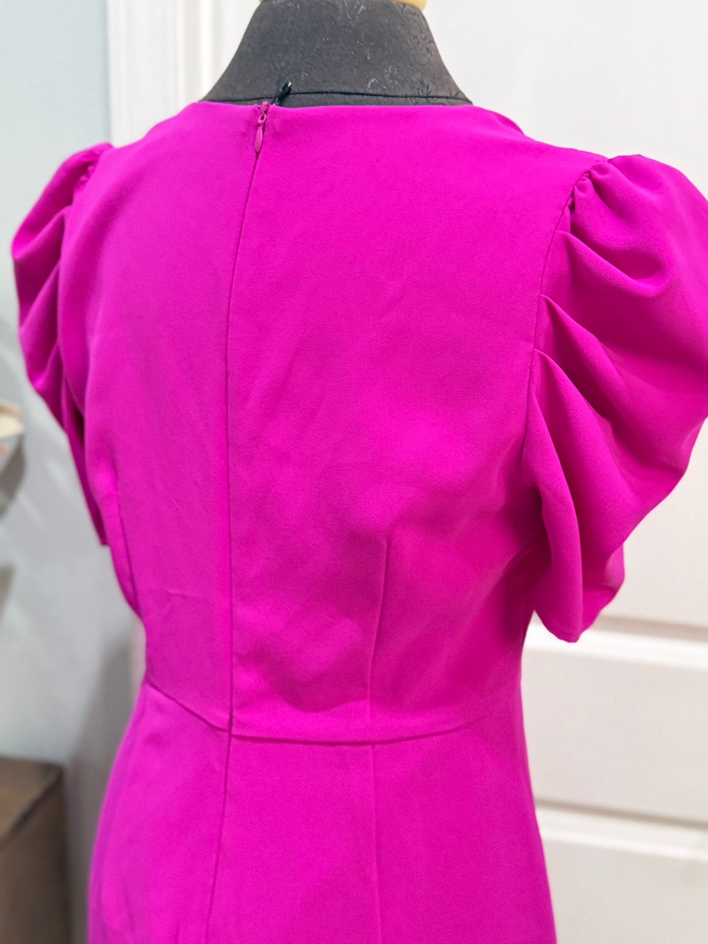 Womens TCEC Fuchsia Midi Dress Large