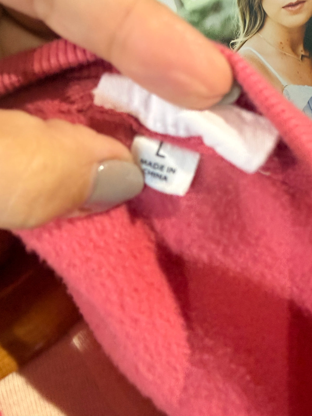 Womens Pink Sweatshirt Large EUC