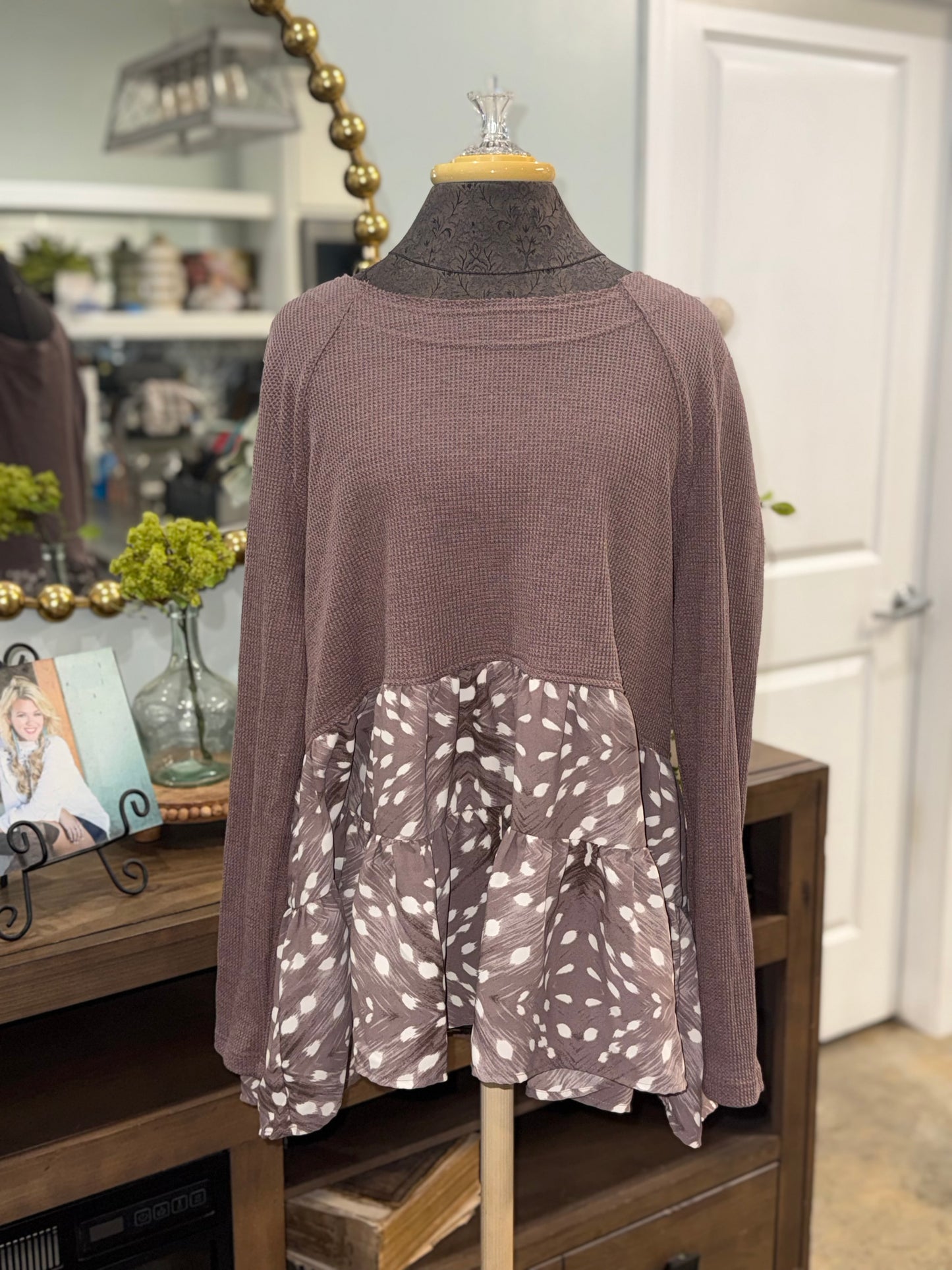 Womens Entro Leopard Blouse XL