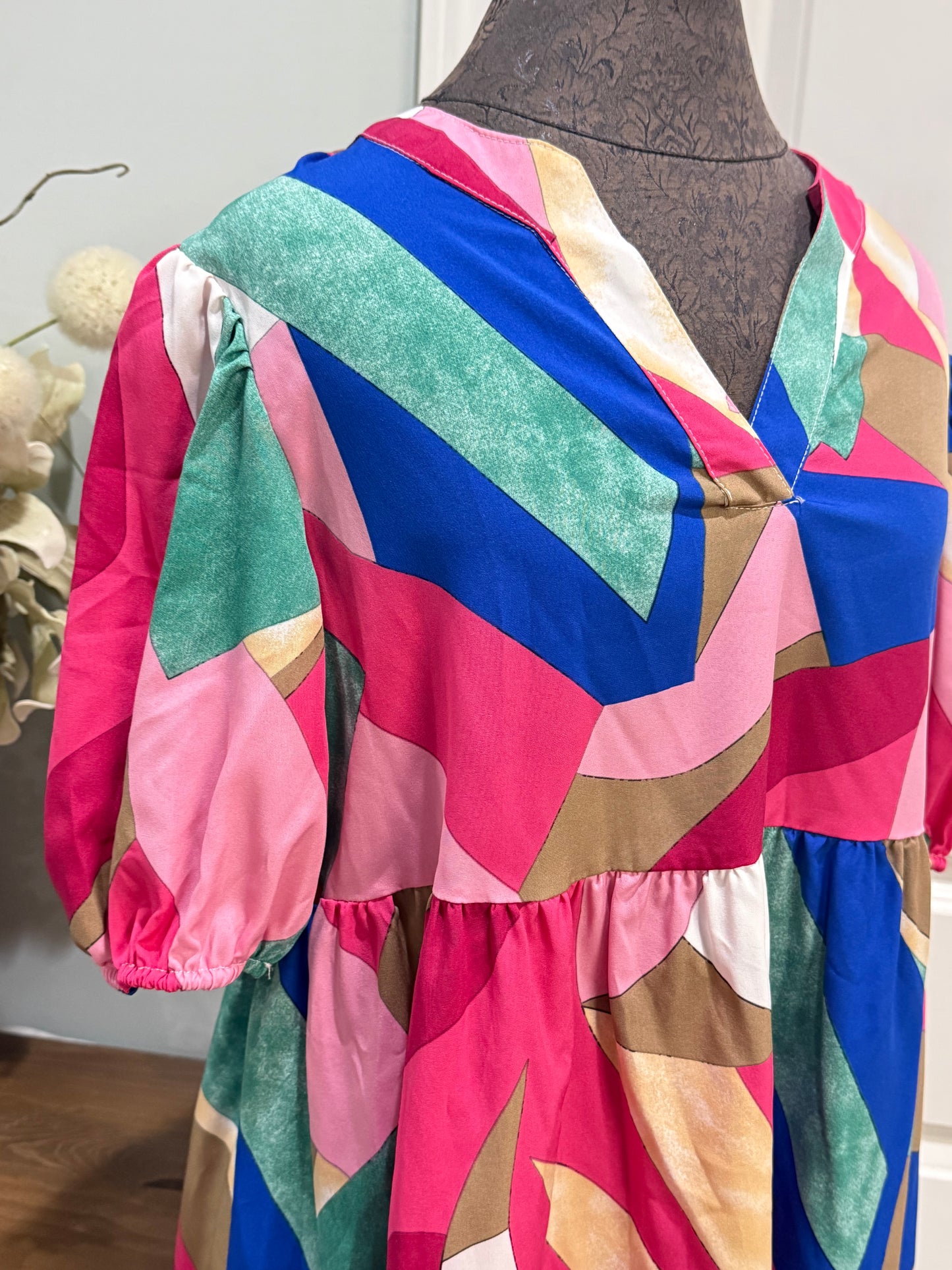 Womens Emory Rose Abstract Dress Medium NWT