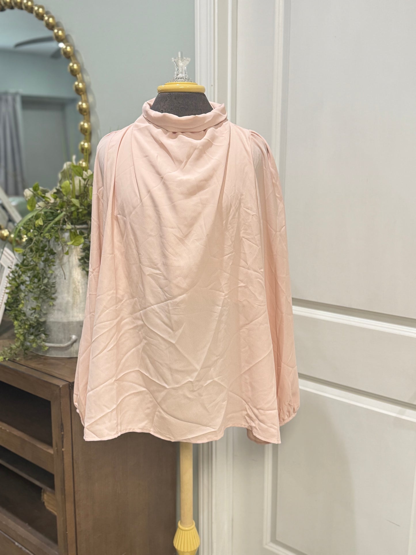 Womens Chic Soul Pink Blouse 1XL EUC