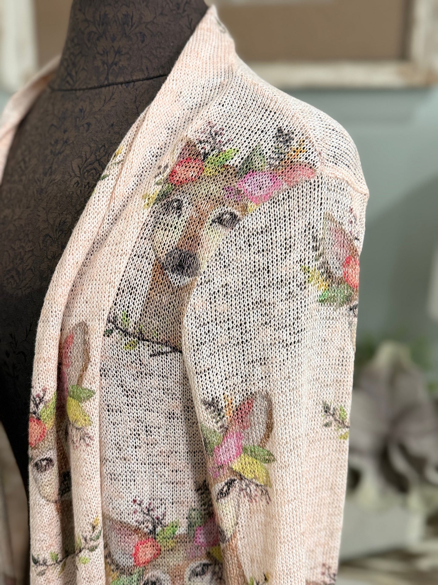 Womens Judith March Deer Cardigan Medium