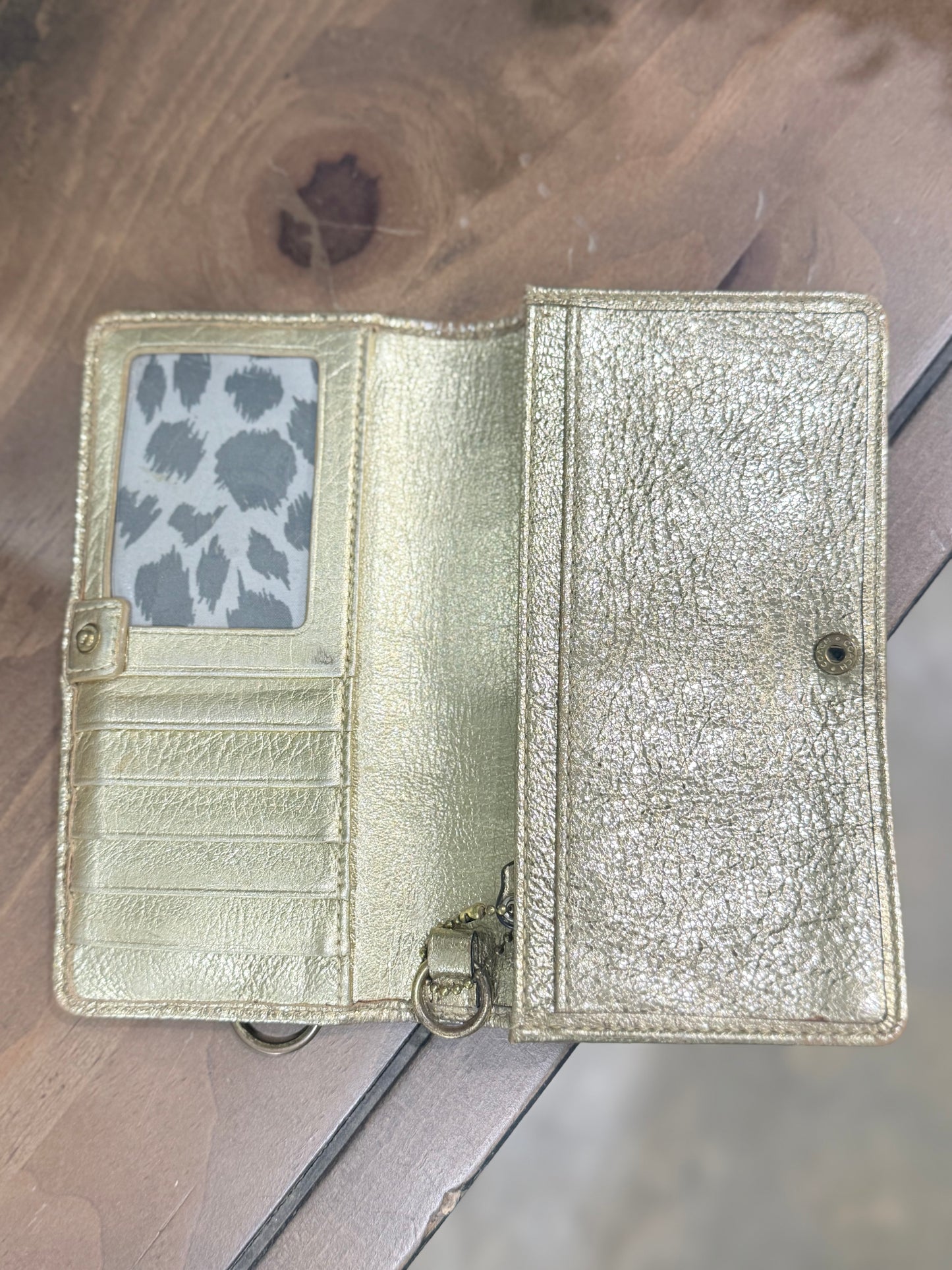 Coach Gold Wallet EUC