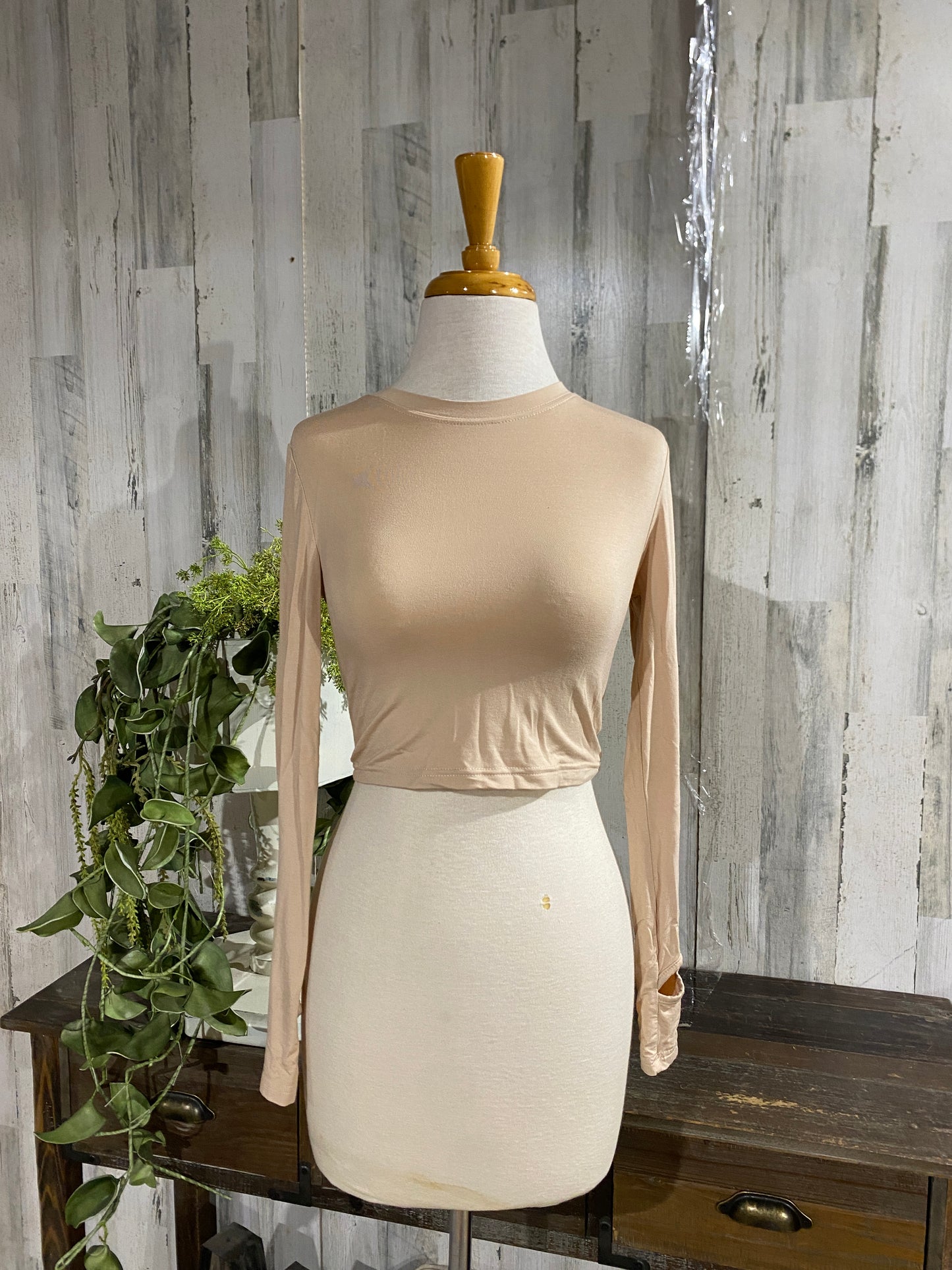 Womens Knit Longsleeve Crop Top Variouse Colors Sz Large