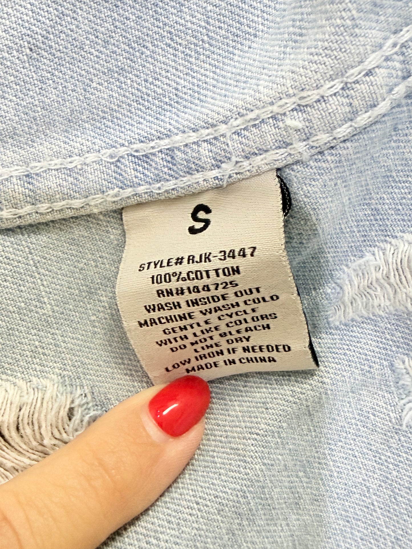 Womens American Bazi Denim Jacket Size Small EUC