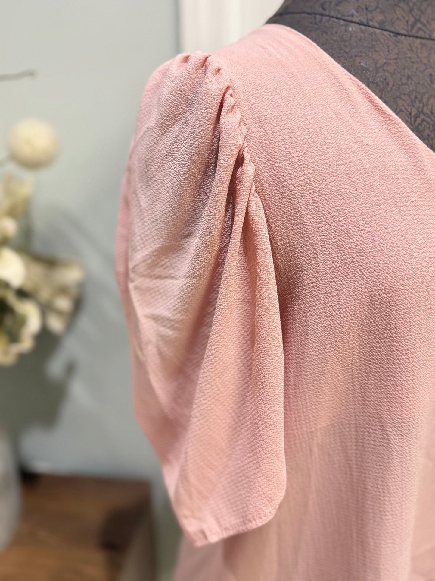 Womens Vine & Love Pink Blouse Large EUC