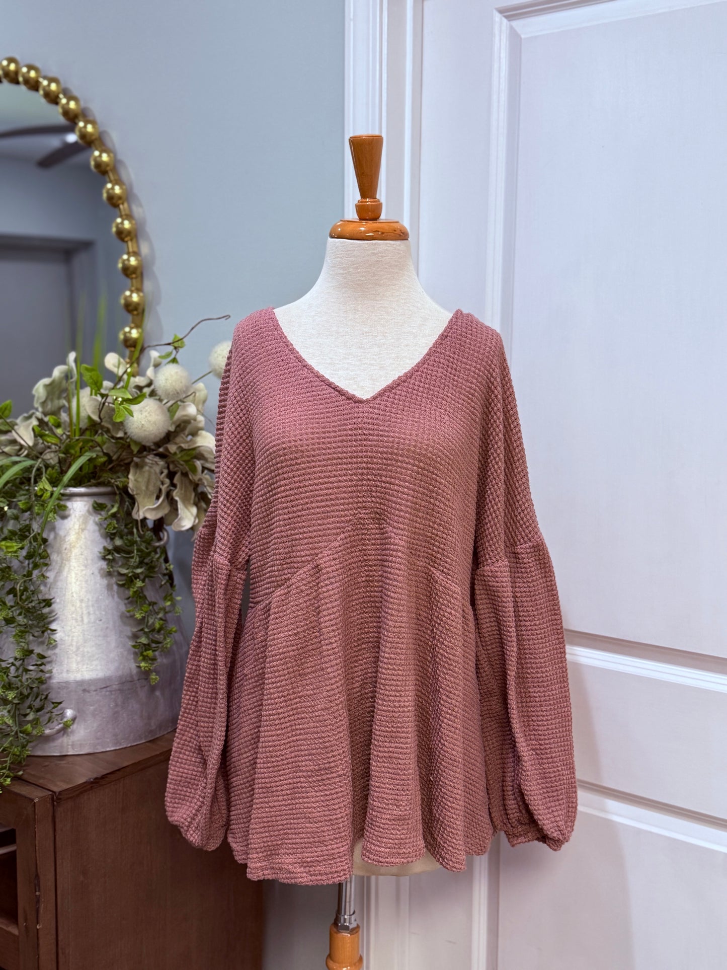 Womens Bloomchic Waffle Blouse Size 14/16