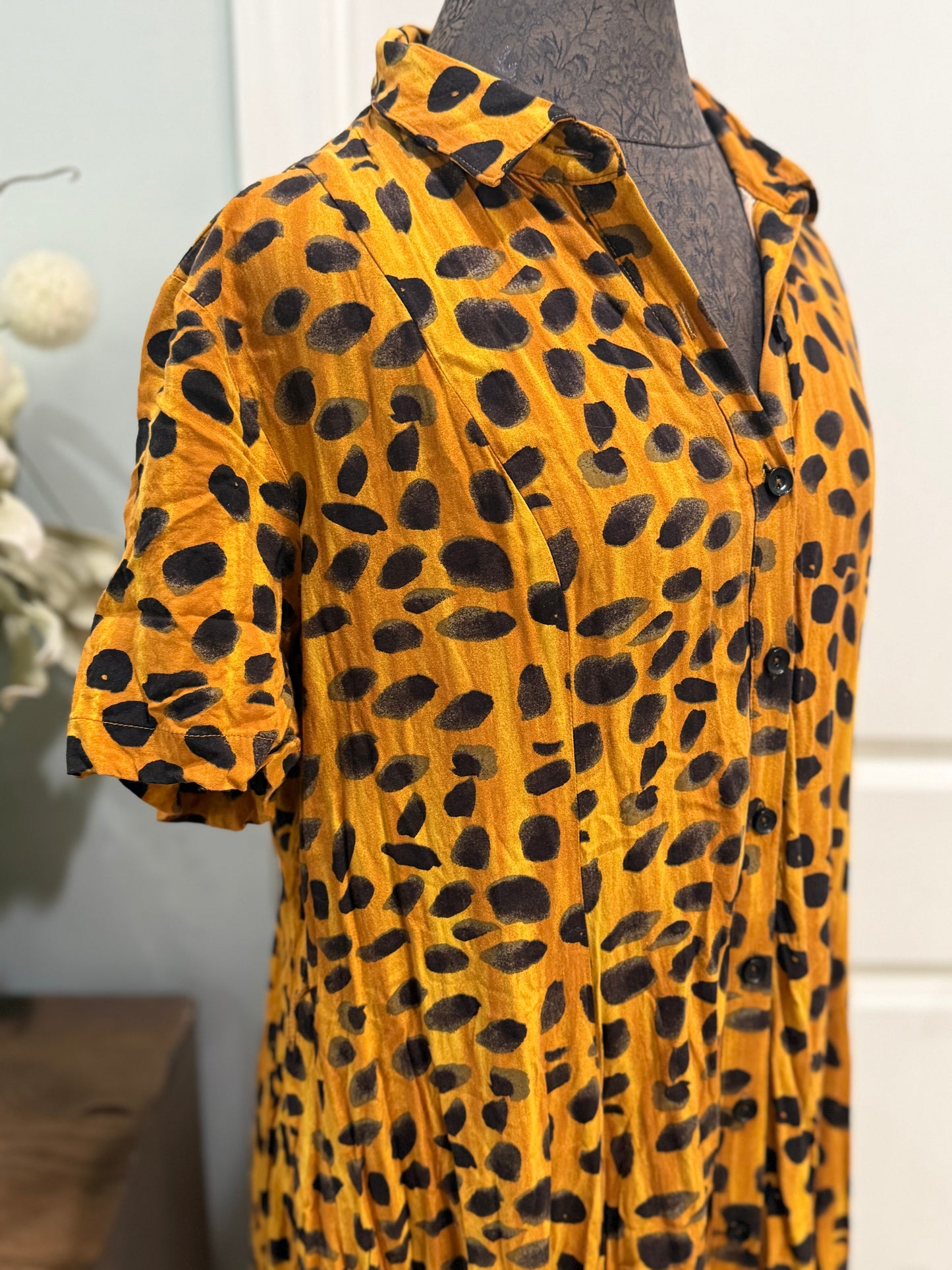 Womens Porridge Leopard Maxi Dress Size 14