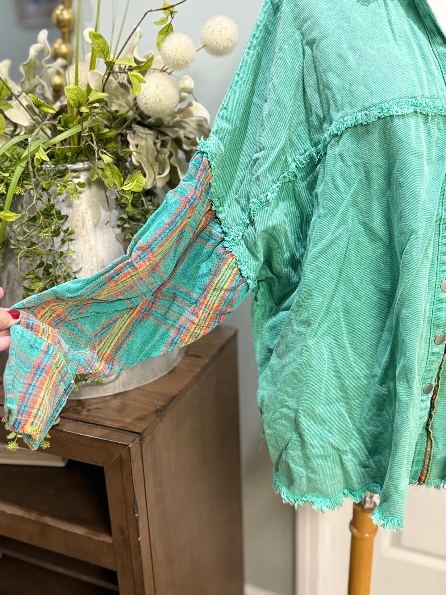 Womens POL Denim Button Down Size 2XL