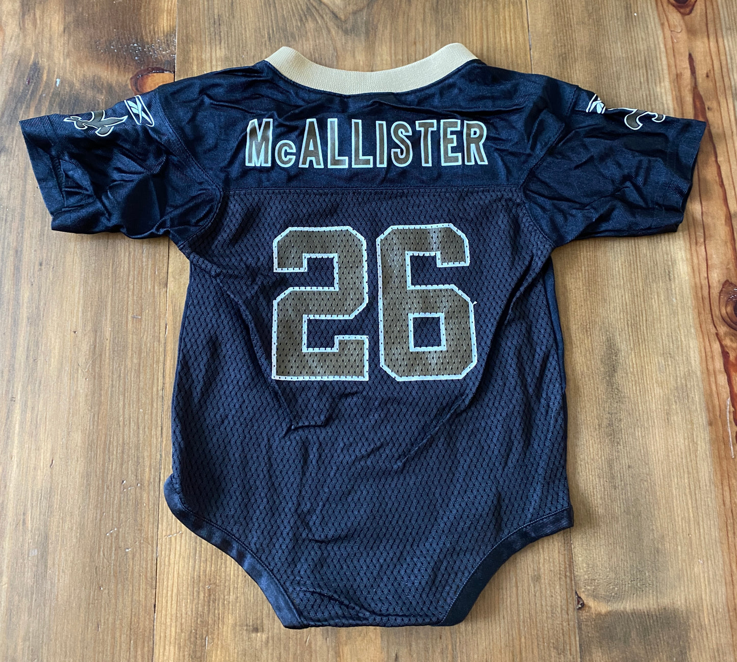 Boys New Orleans Saints Jersey Style Onesie Sz 24mth