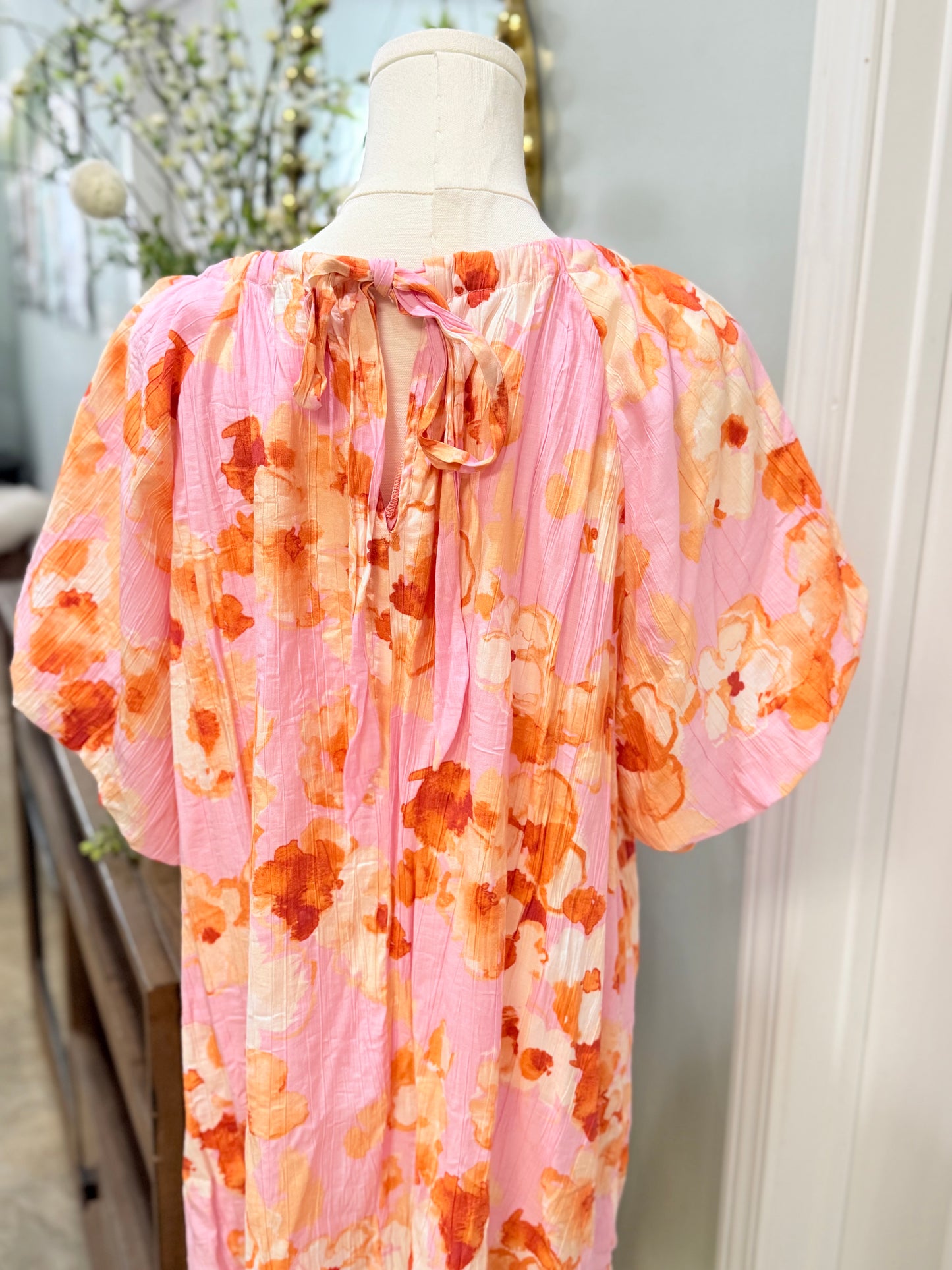 Womens Easel Floral Blouse 1X EUC