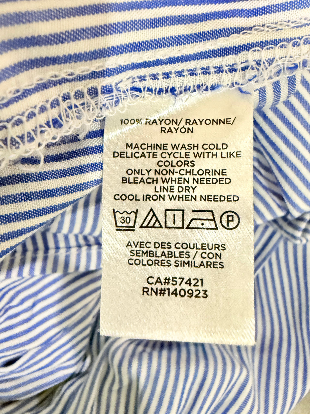 Womens Loft Stripe Blouse Medium Petite EUC