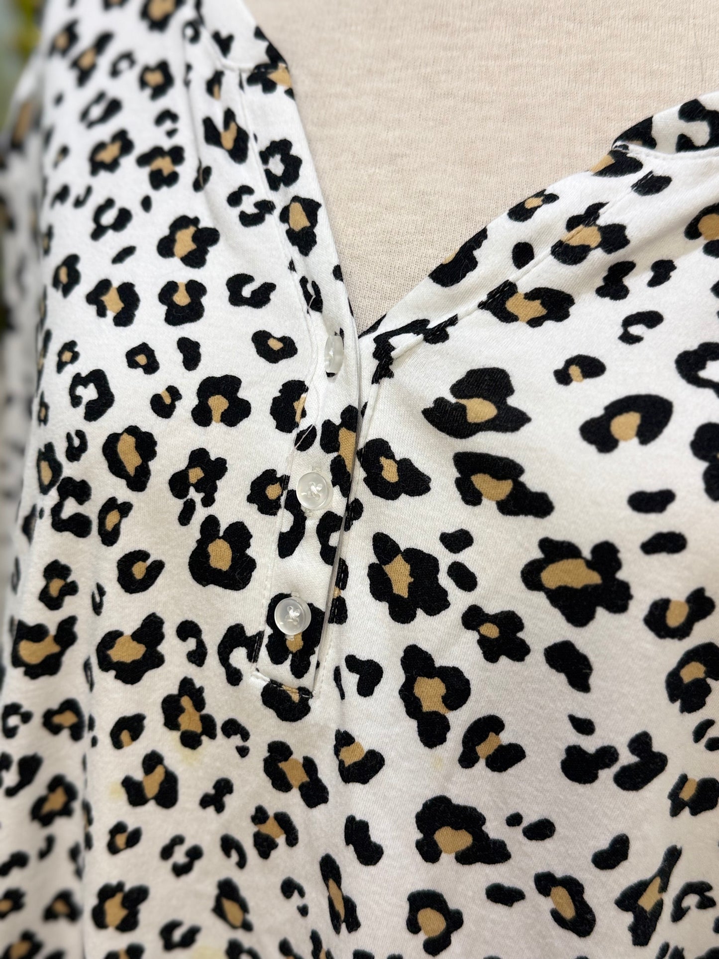 Womens Kim Rogers Leopard Blouse Size 1X