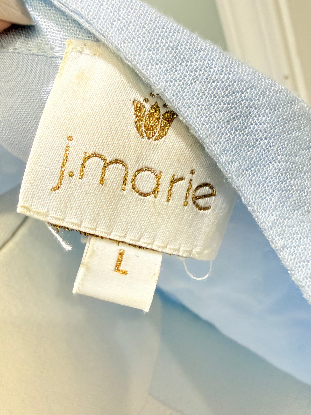 Womens J. Marie Blue Knee Length Dress Large EUC