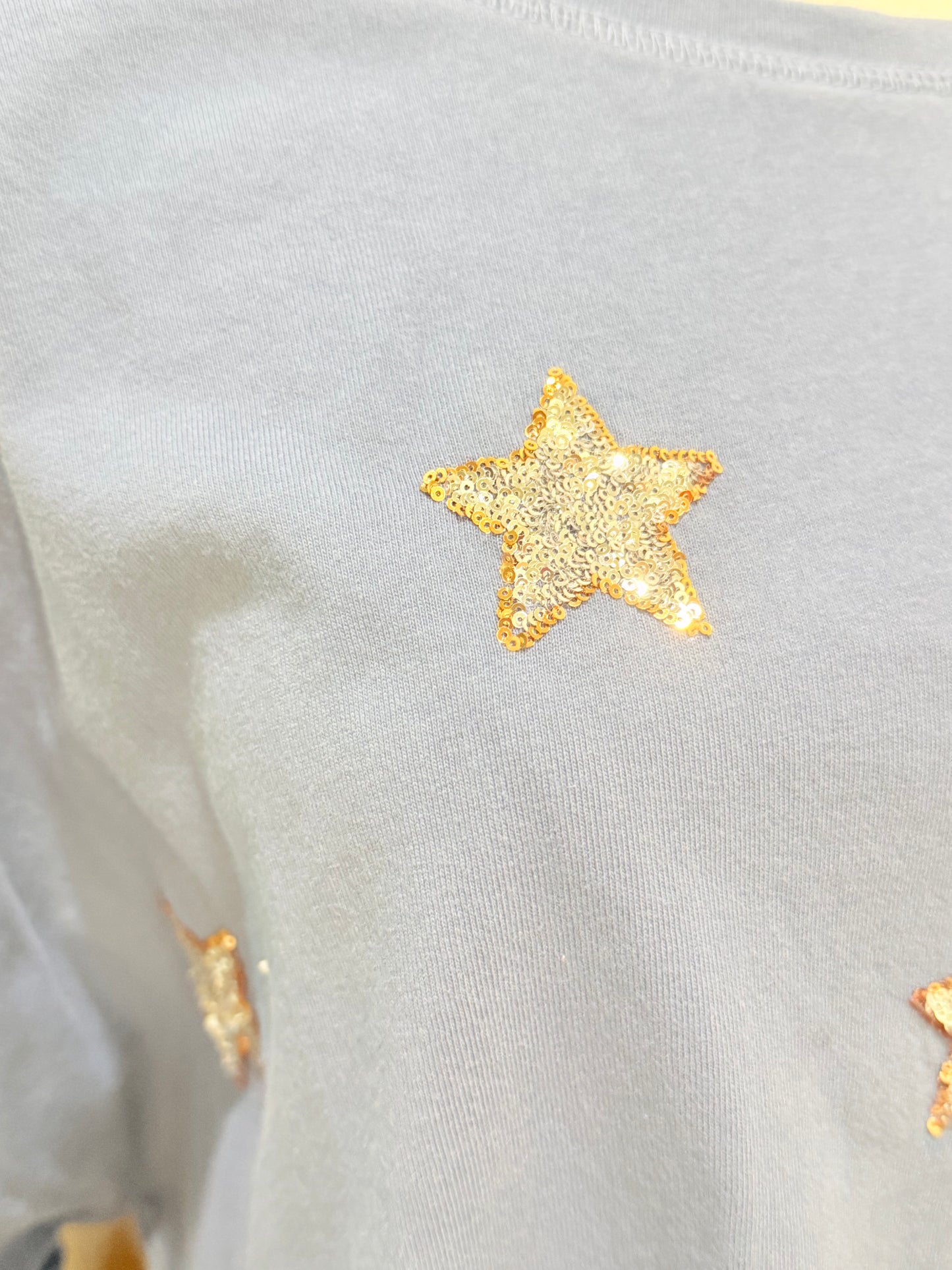 Womens Peach Love Star Blouse Large EUC