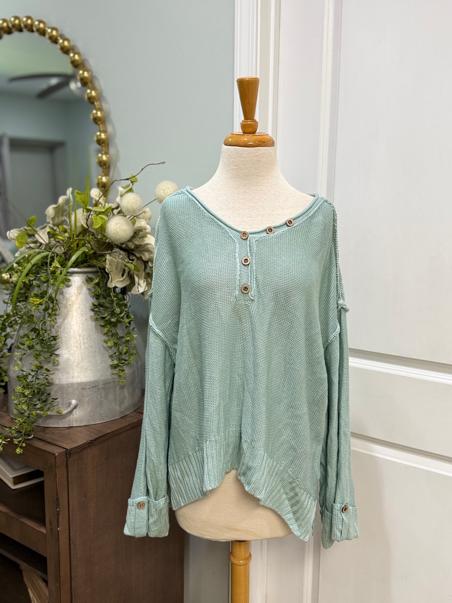 Womens Wonderly Knit Blouse Size Large